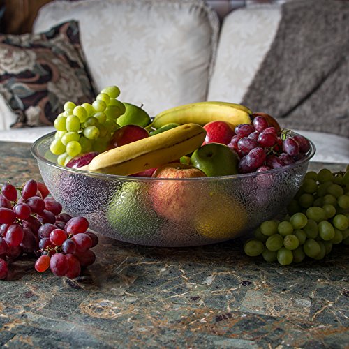 Carlisle-FoodService-Products-CFS-721507-Round-Pebbled-Salad-Serving-Bowl-11-Quart-Clear-Pack-of-4