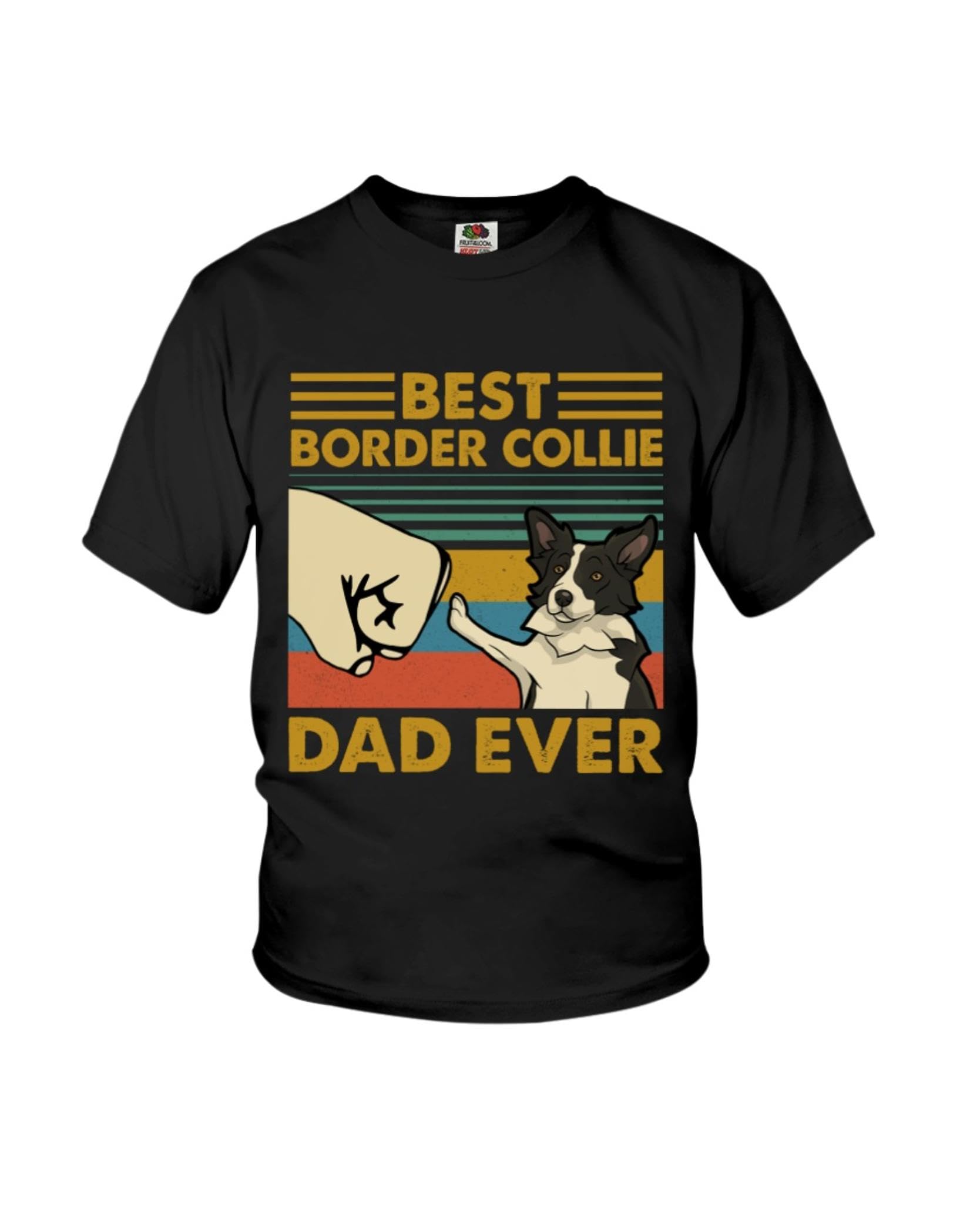 GenericRetro Border Collie Dad Ever Tee T Shirt Tshirt