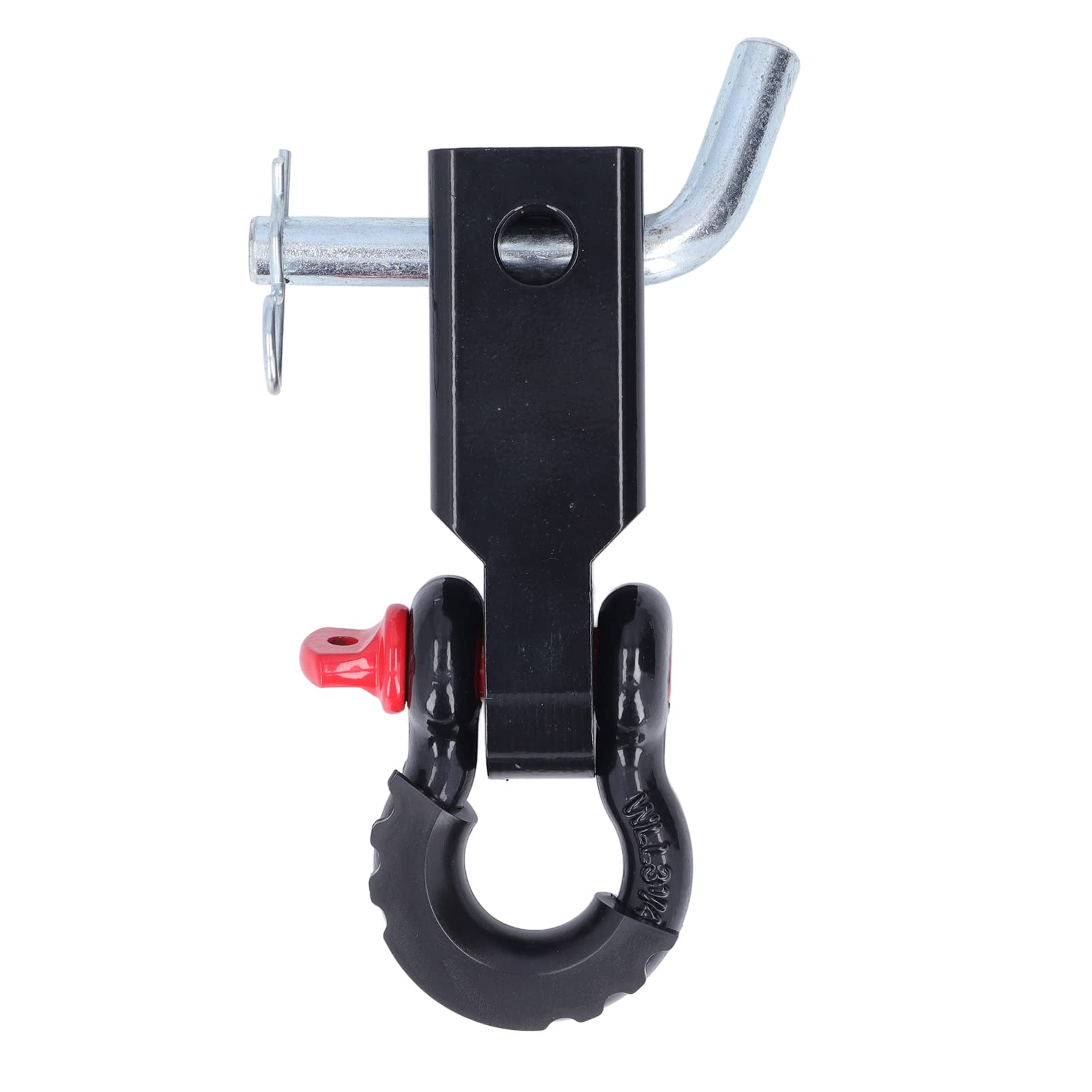 Enganche de Remolque con Montaje de Grillete, Receptor de Enganche de Grillete Resistente a la Corrosión de 2 Pulgadas con Capacidad de Tracción Fuerte para Automóviles, Camiones, Jeeps(negro)