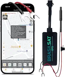 Brasilsat GPS – Rastreador Veicular GPS Veicular Com Aplicativo em Tempo Real No Celular E Instalação Rapida na bateria do carro. Carro Caminhao Moto Carro Eletrico