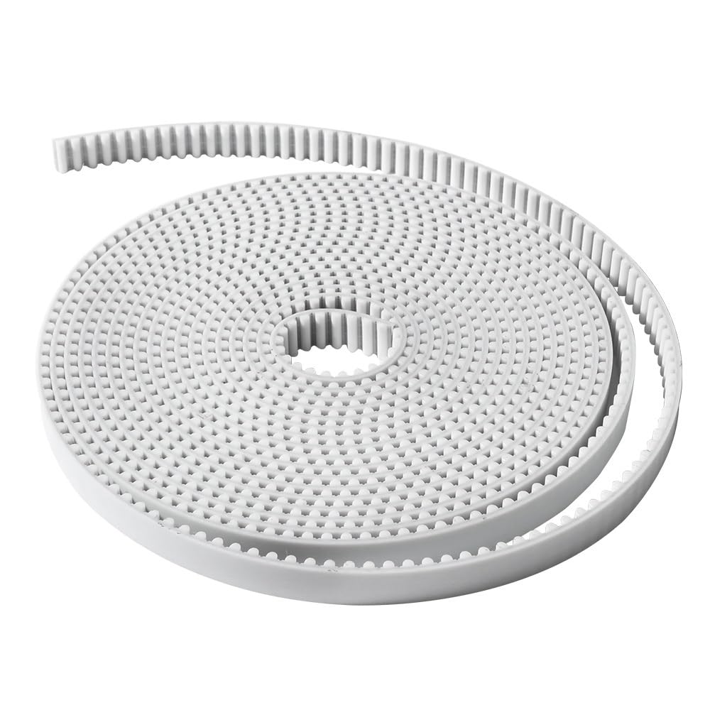 Qinlu-3D Printer Belt HTD5M Timing Belt Width 15 20 30 40mm Color White Black PU Polyurethane with Steel Core HTD 5M Open Synchronous Pulley, 3D Printer Accessories(10 Meters,White 30mm)