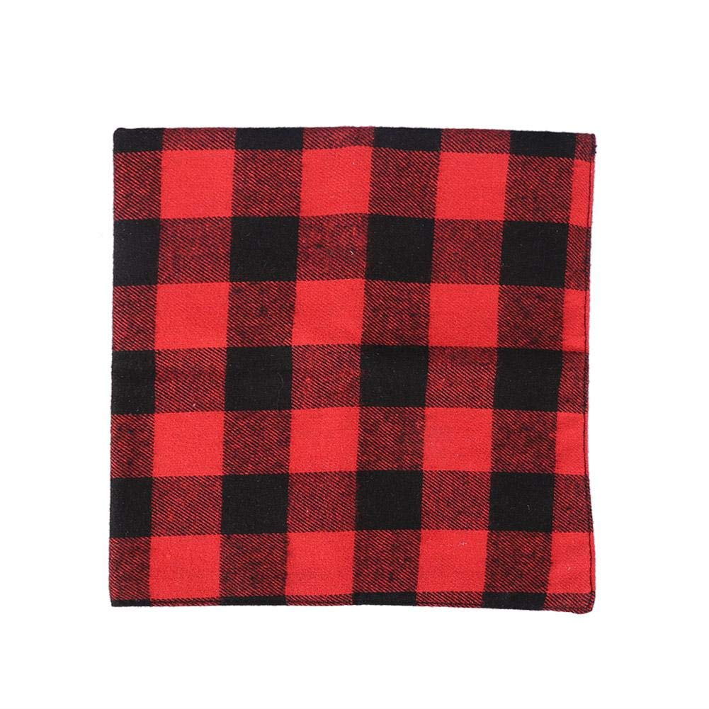 Pet Bandana pies szczeniak wzór karo szal kołnierz śliniaczek chusta na szyję czarny czerwony (L)