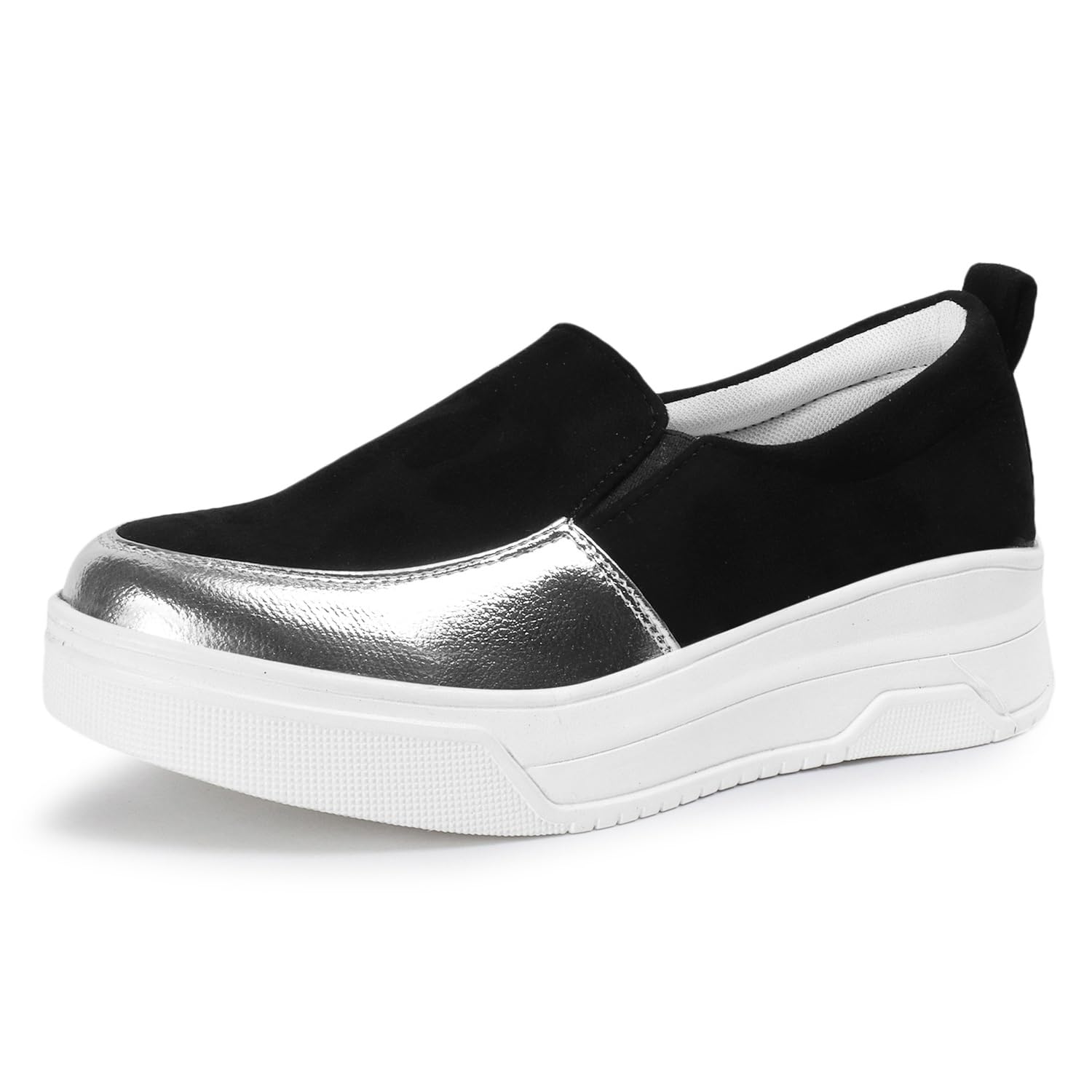 STEPIZIA Pu Material Womens Shoes for Walking Gym Training,Casual, Sports,Slip-On,Lightweight Lace up Athletics Slipon Running Sneaker for Ladies and Girls Black (B0D8TN8K8S) Amazon Price History, Amazon Price Tracker