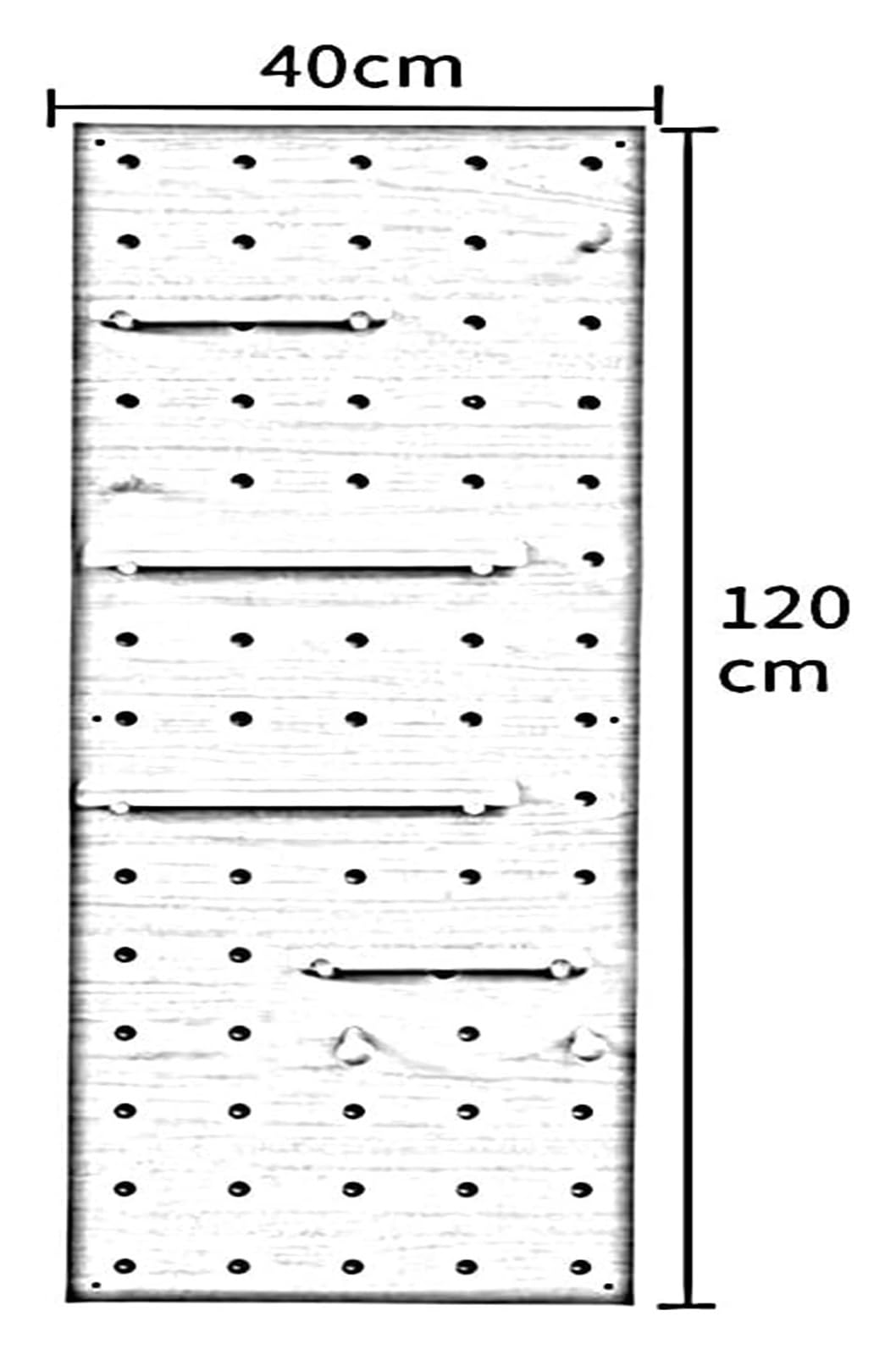 Muro Panel Perforado Para Herramientas Kit Combinado De Tablero Perforado, Tablero Perforado De Almacenamiento De Exhibición Montado En La Pared Con Accesorios, Panel Colgante De Pared De Madera Maciz