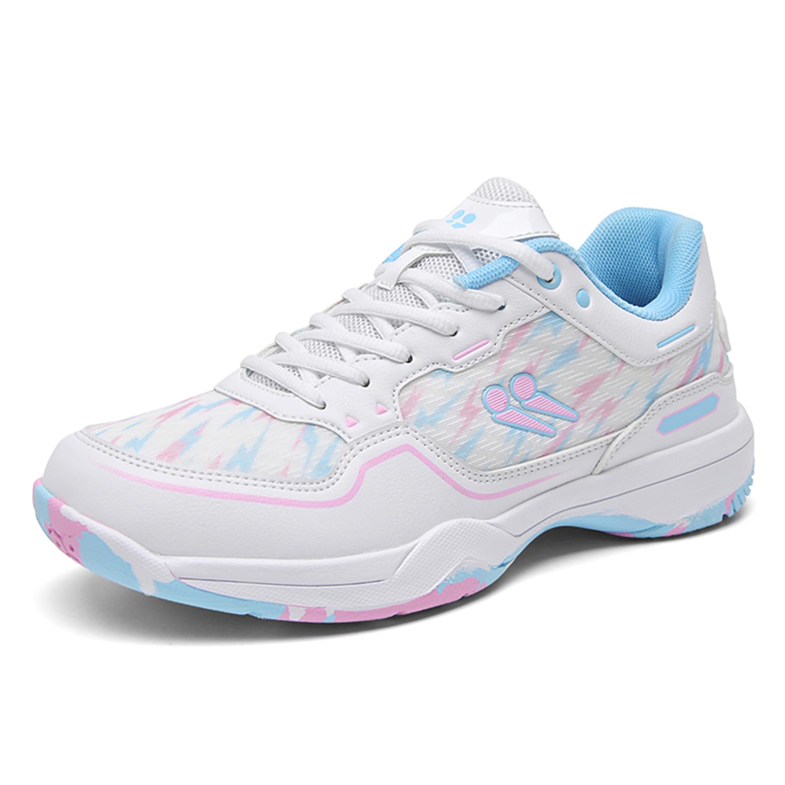 JiuQing Buty do badmintona korty tenisowe buty do ćwiczeń unisex lekkie do biegania tenisa