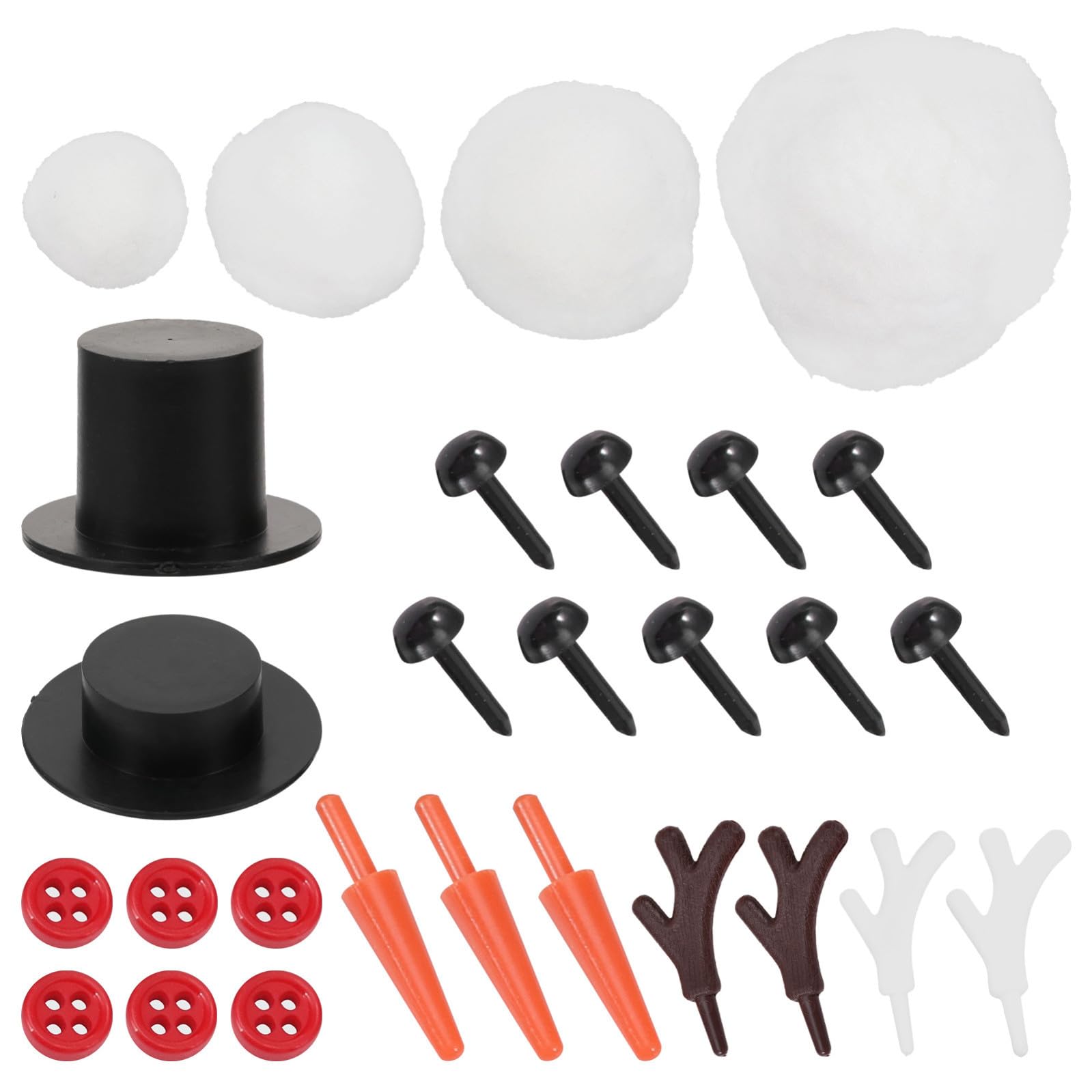 Toyvian 9sätze Weihnachts Schneemann Zubehör Kit Für Kreative Eltern Bastelprojekte Inklusive Einzigartiger Materialien Für Realistische Dekorationen Und Spaß Beim Gestalten