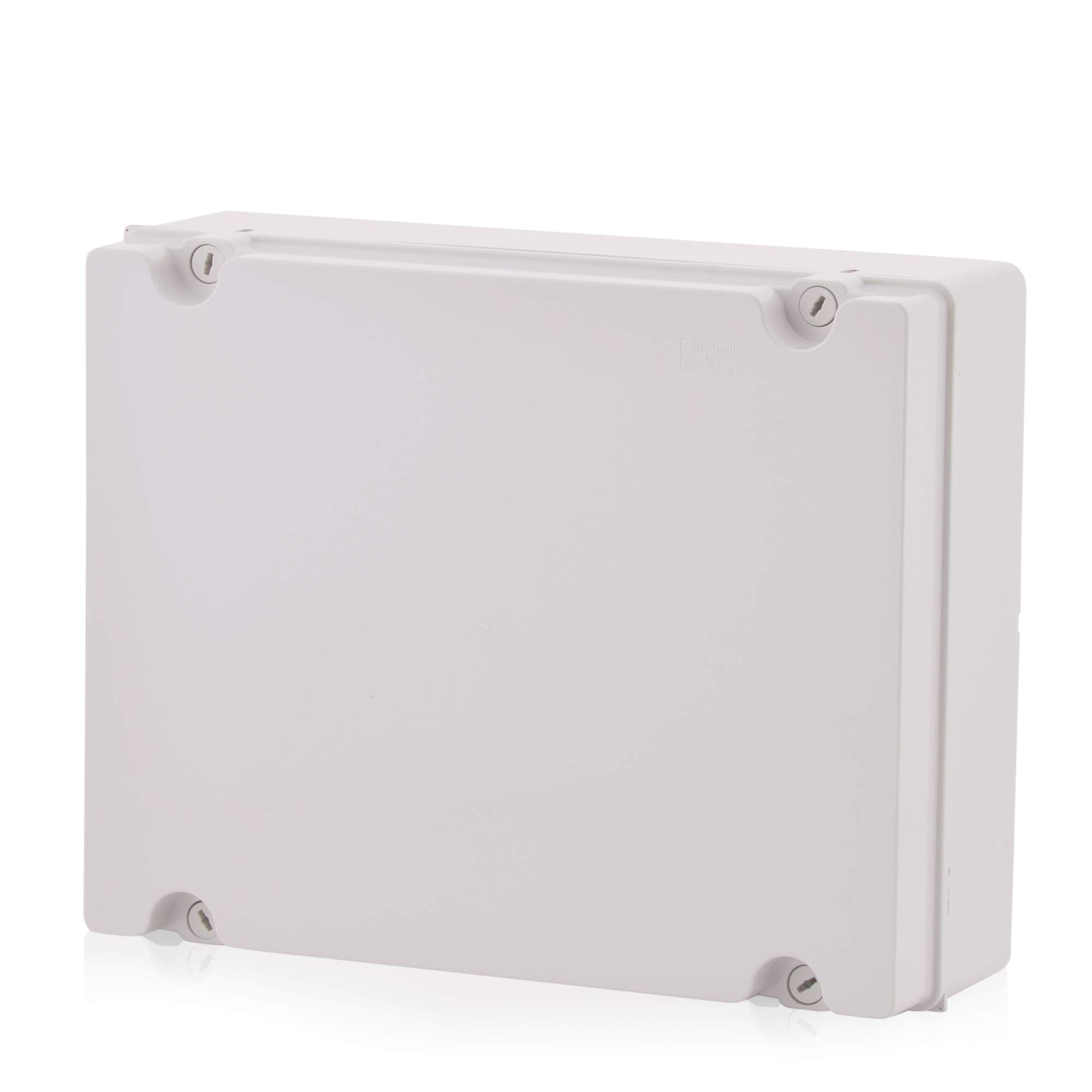 Custodia per l'installazione a montaggio superficiale, scatola di giunzione Custodia in plastica | 380x300x120mm | IP65 | Scatola di distribuzione Custodia industriale, scatola di giunzione, armadio elettrico