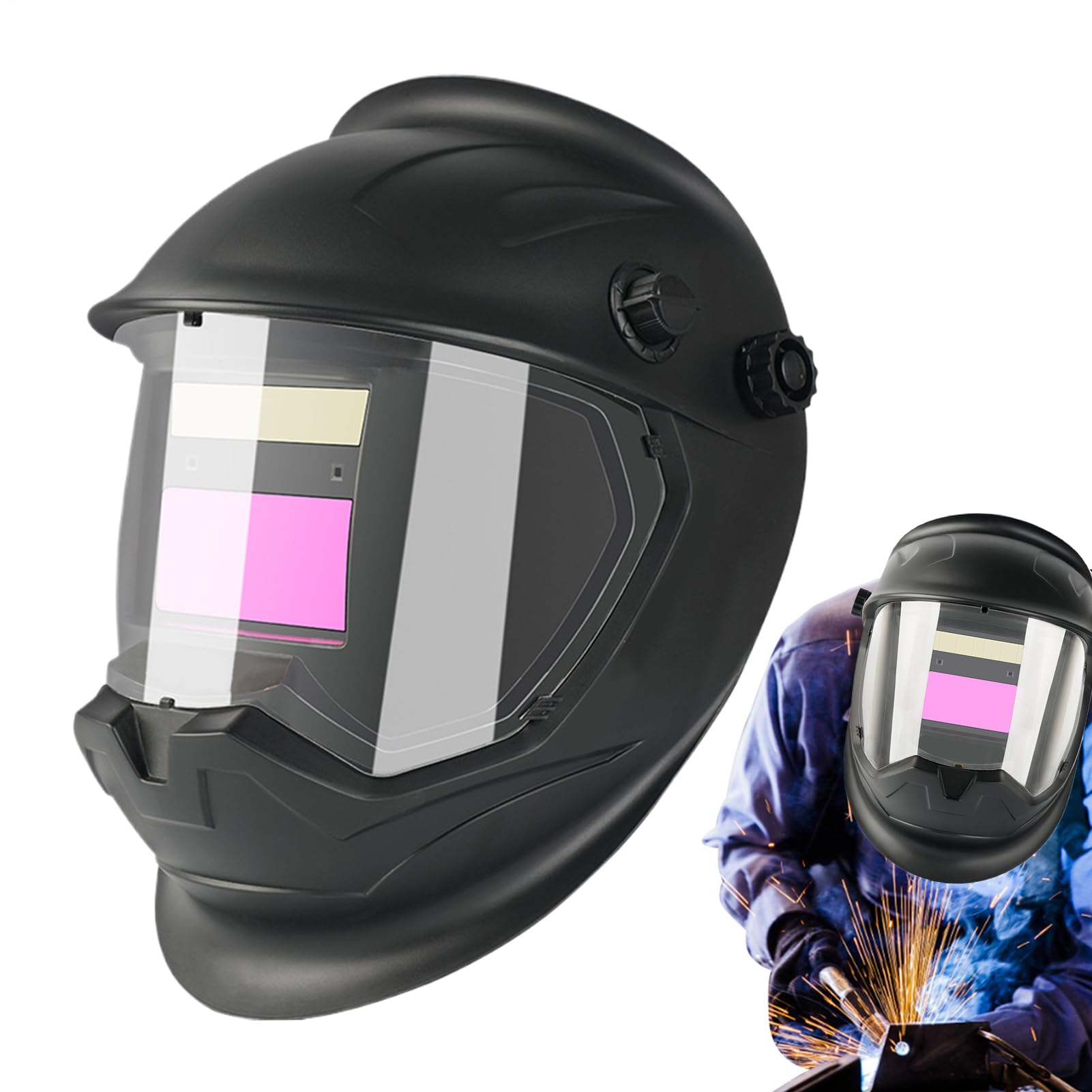 Casco di saldatura oscuramento automatico protezione facciale portatile
