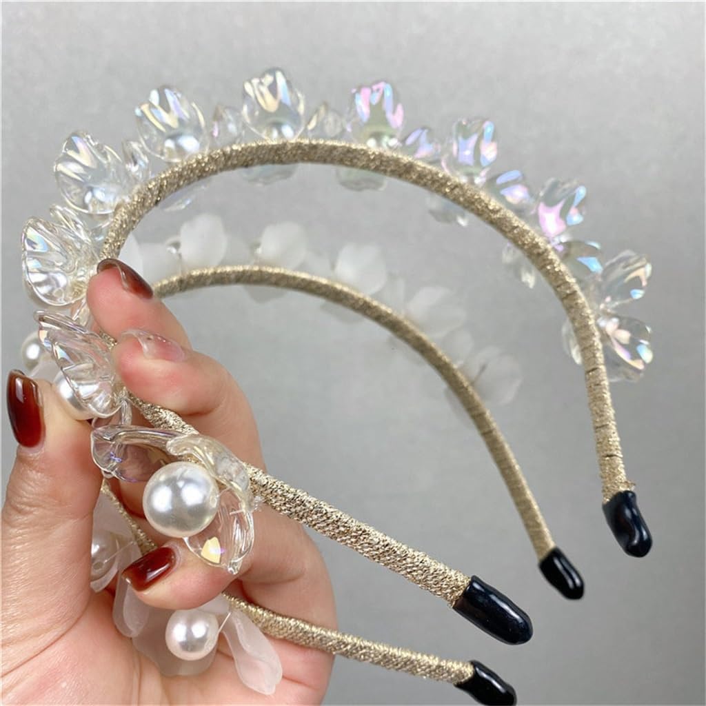 髪飾り クリップ Uピン パール 和装 浴衣 3点 セット 成人式 七五三 卒業式 入学式 花 ヘアアクセサリー かんざし 髪留め  花の和風クリップとオーガンジーのUピン、パールのＵピンの9点セット 赤 白 樹脂パール 和柄 袴 透明パールヘアバンド女性のための樹脂素材フラワーヘアピンプレス髪頭飾り