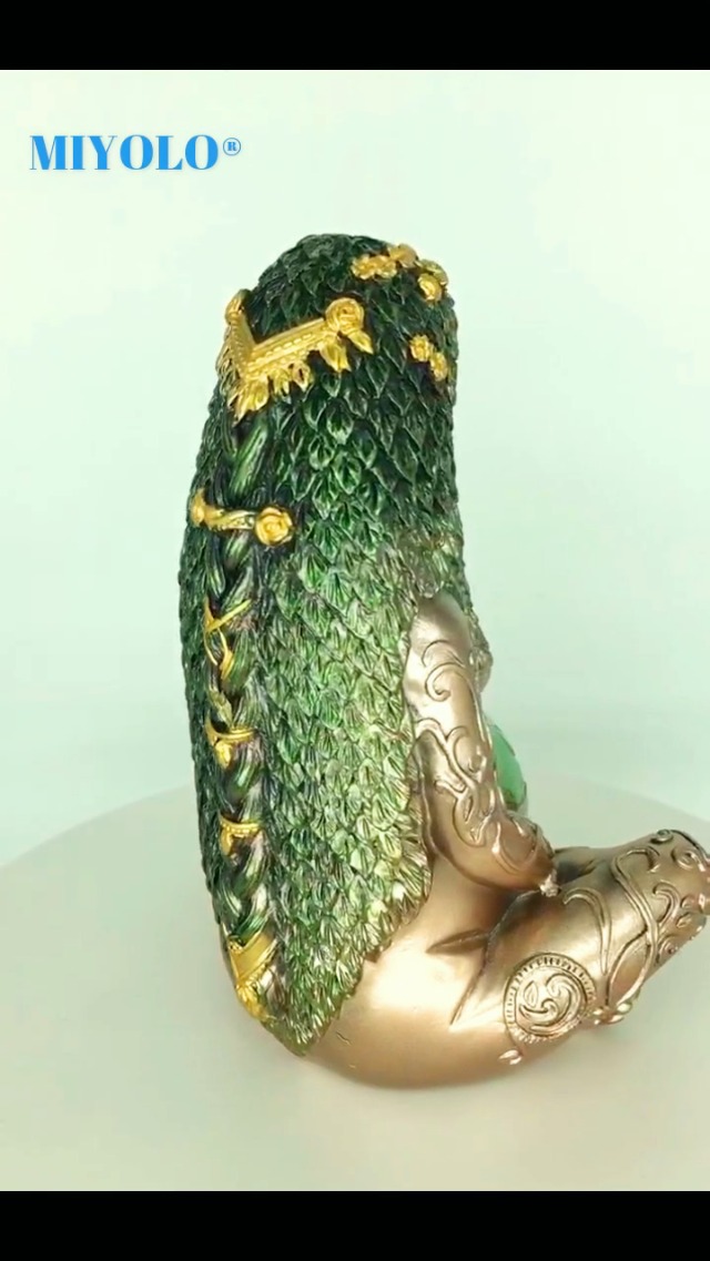 Estatua Gaia Madre Tierra en Resina Pintada miniatura 7