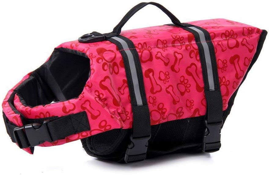 TESOON Designer Dog Life Jacket with paw Pet Saver Vest Coat floattion Float aid buoyangcy