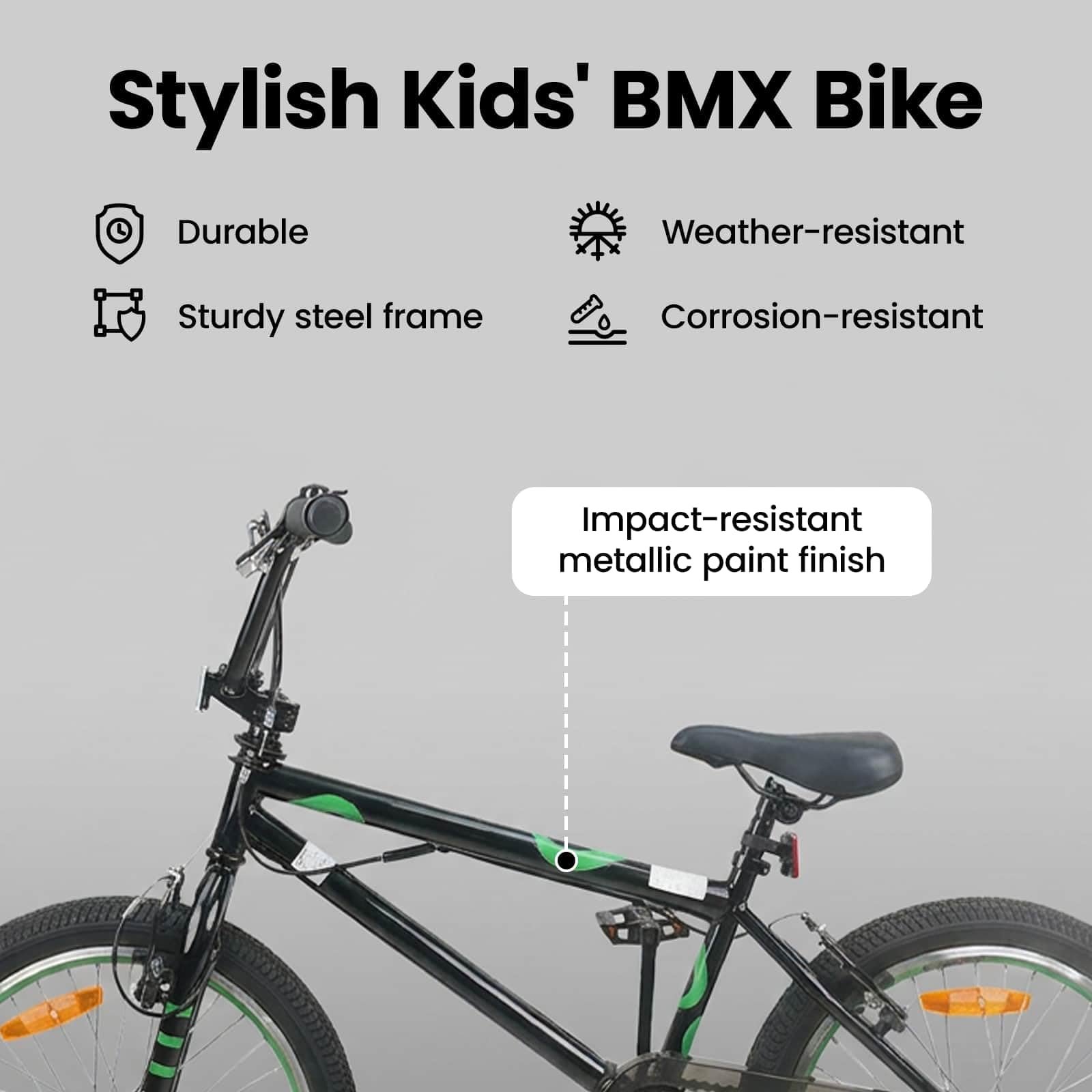 vidaXL BMX 20 Cali dla osób powyżej 9 roku życia Czarny