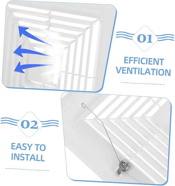 Rejilla Cuadrada de Ventilación para Baño con Resortes miniatura 9