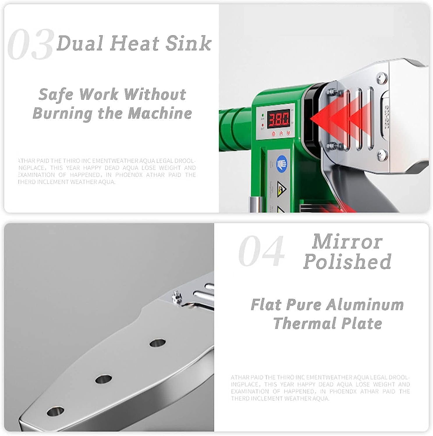 PPR Zgrzewarka do rur 2600 W, zestaw narzędzi do zgrzewania na gorąco z cyfrowym wyświetlaczem 0-380°C i 6 głowicami matrycowymi 20-63 mm do rur PPR/PE/PB/HDPE - domowy zestaw hydrauliczny DIY