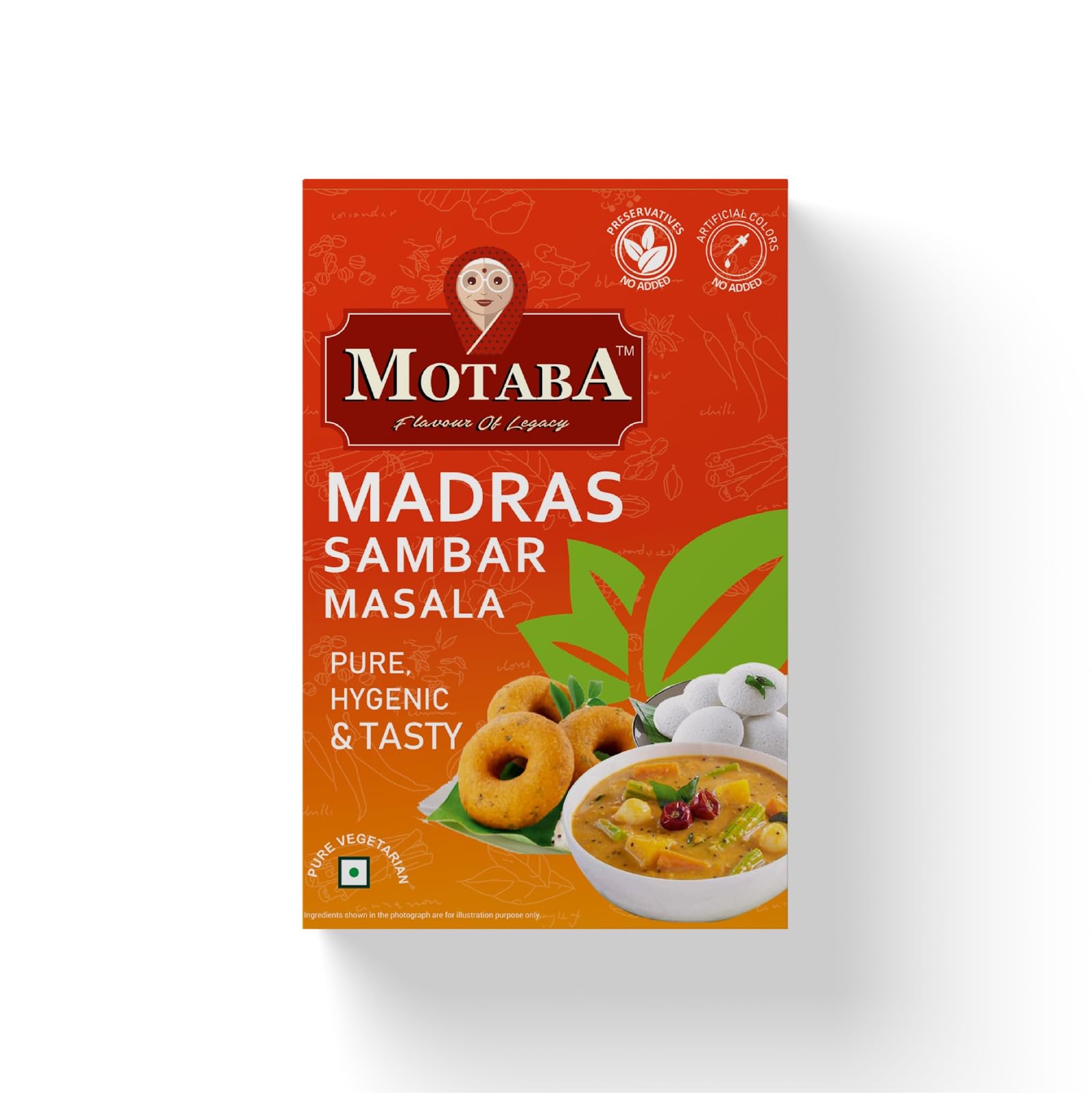 Motaba Madras Sambar Masala Powder-100gram | Rich Blend of Spices for Perfectly Flavored Sambar - (100Grams) (B09QM5DZYM) Amazon Price History, Amazon Price Tracker