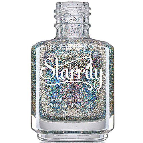 Silver Holographic Glitter Nail Polish by Starrily 15 ml - Ultima