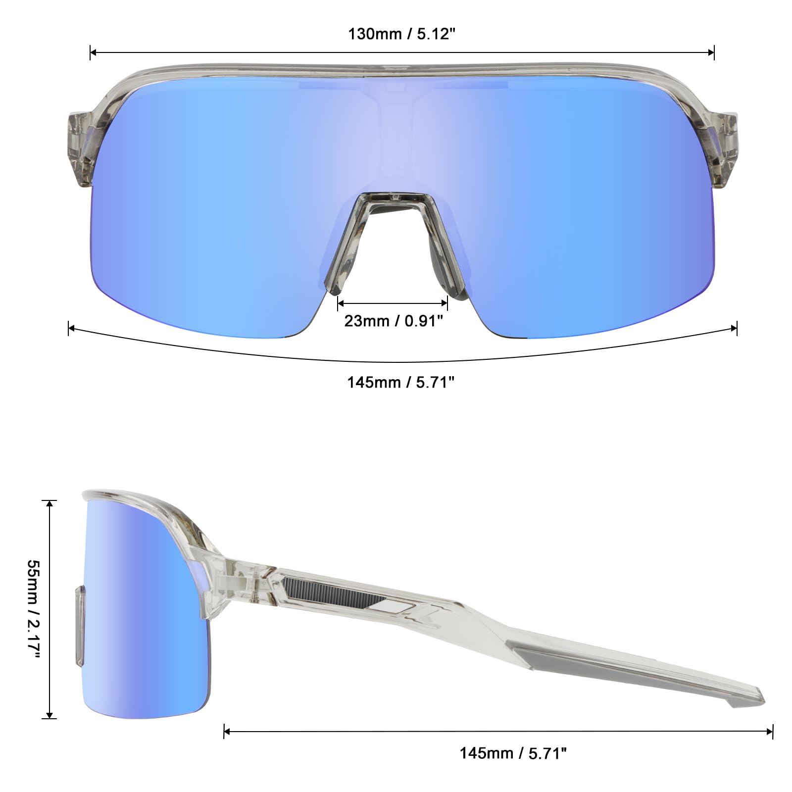 ToopMount Ski Goggles with Hard Case, Over The Glasses Snow Goggles, Anti Fog Anti Glare Adjustable Strap - Image 2