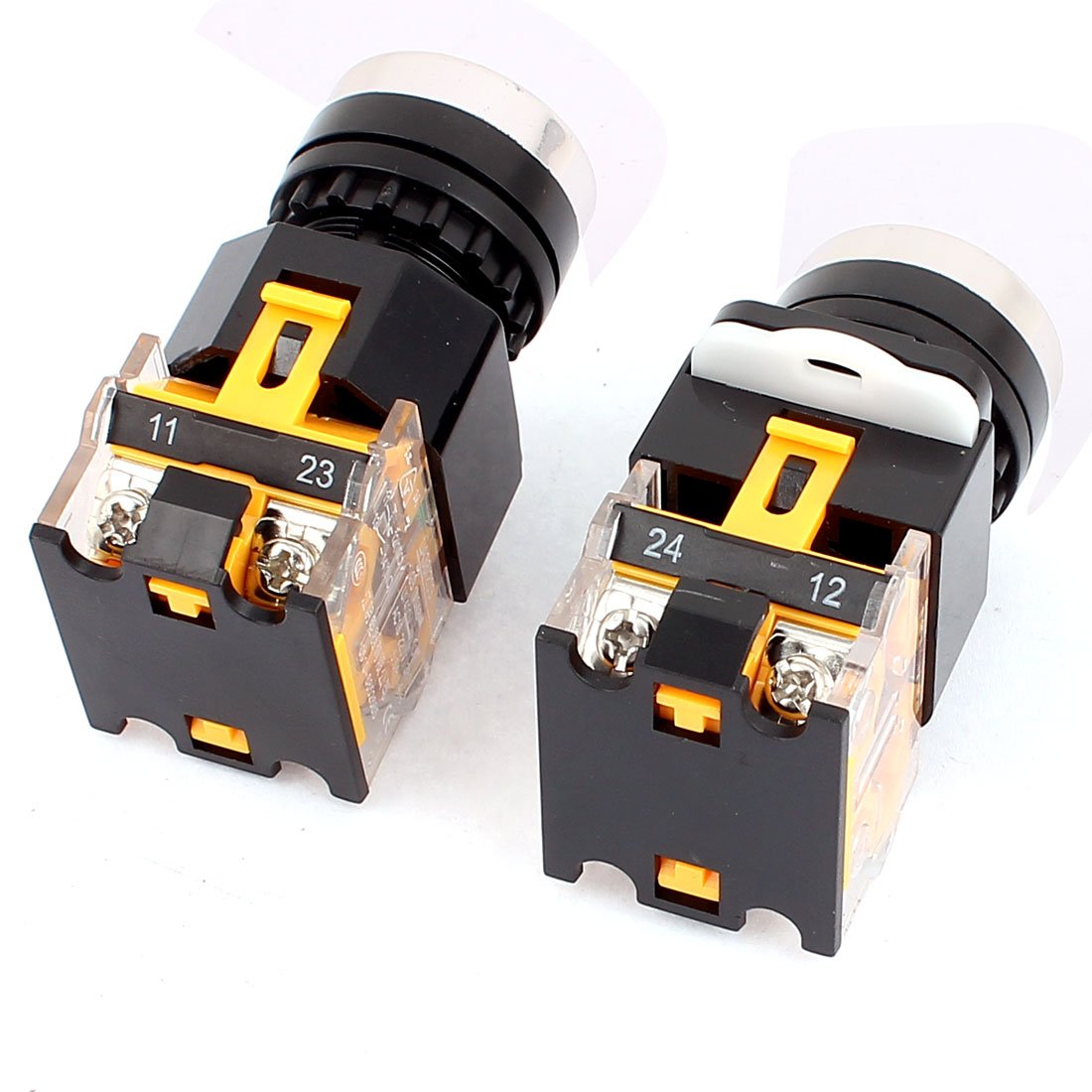 Sourcingmap 1 Pair LA38/203 AC 400V 10A Momentary 1N0 1NC Push Button Switch - Image 2