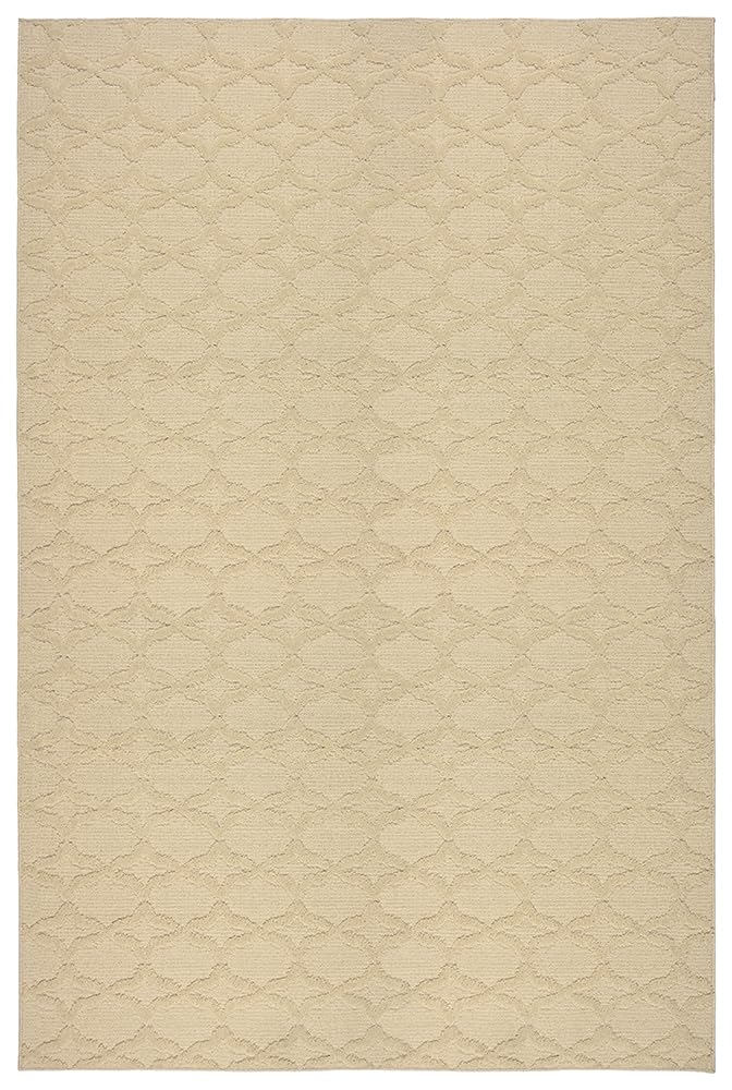 Garland Rug Sparta Non Slip Polypropylene 9 Ft. X 12 Ft. Biege Tan Area Rug- Ideal for Living Rooms & Hallways, Stylish & Durable for High-Traffic