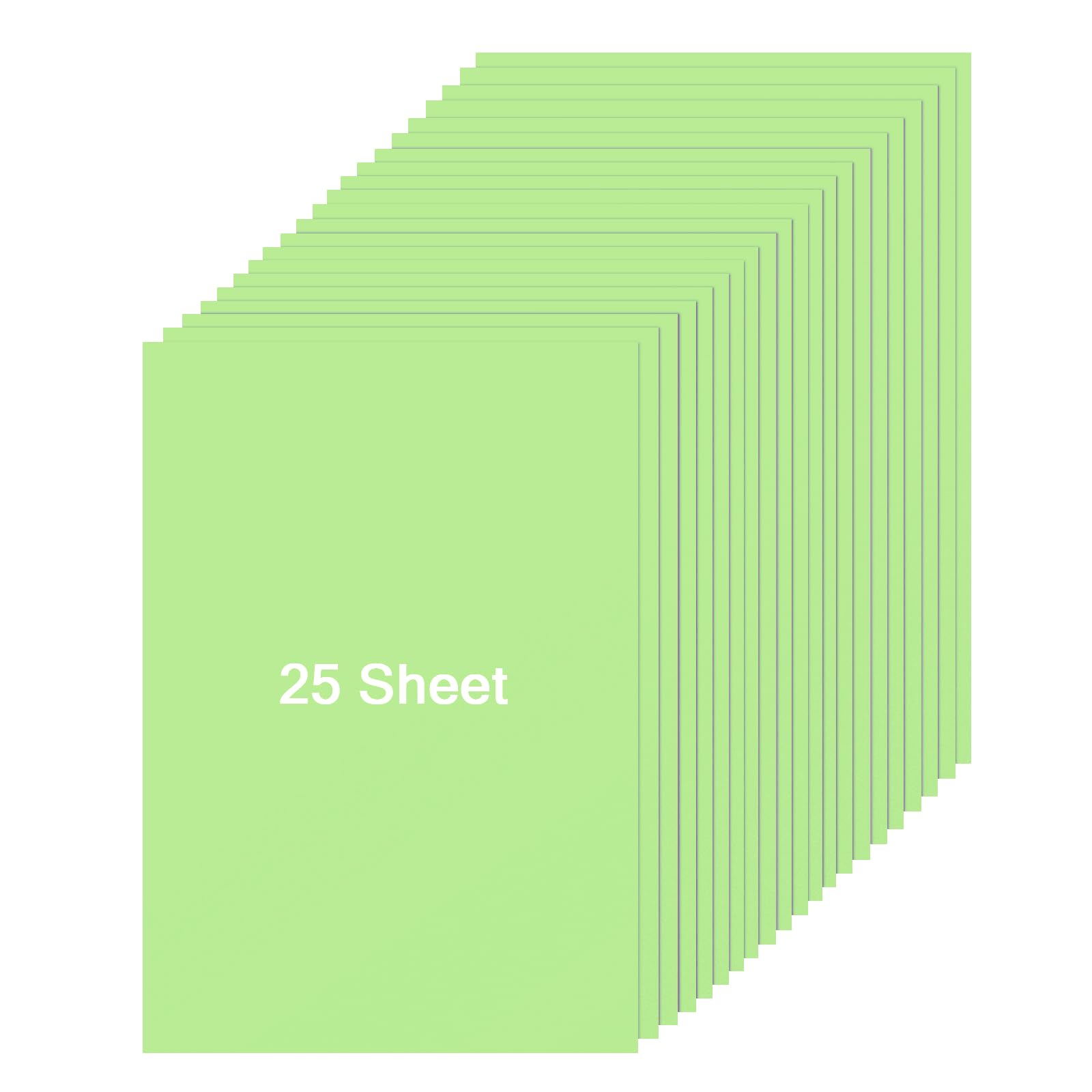 25 Sheets Light Green Cardstock, Thick Cardstock Paper 92lb Cardstock for Invitations, Menus, Wedding, DIY Cards Cards Making, Stationary Printing, 8.5 x 11 Inches