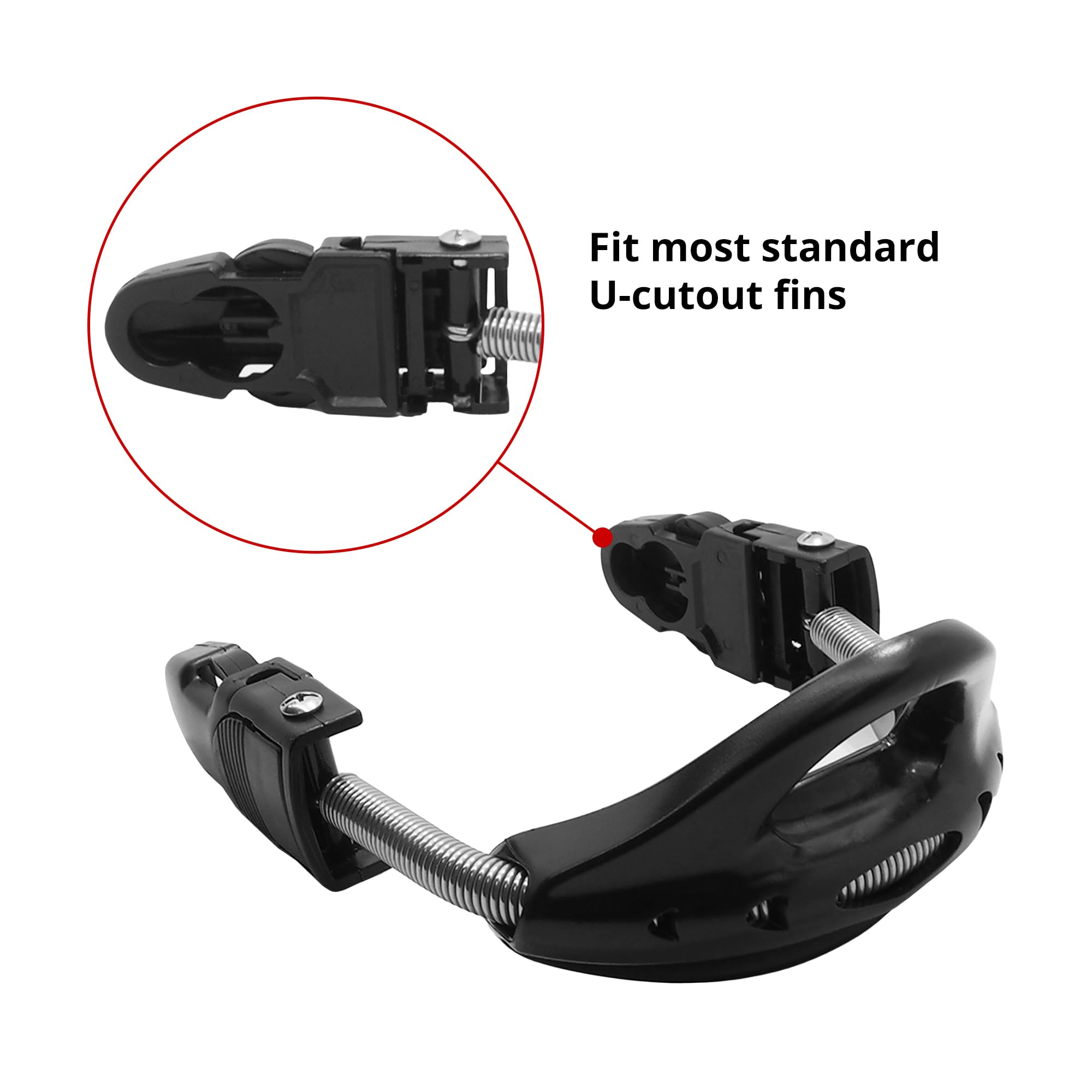 SAEKODIVE Fin Spring Straps with Quick Release Buckles for Scuba Diving Fins (M)