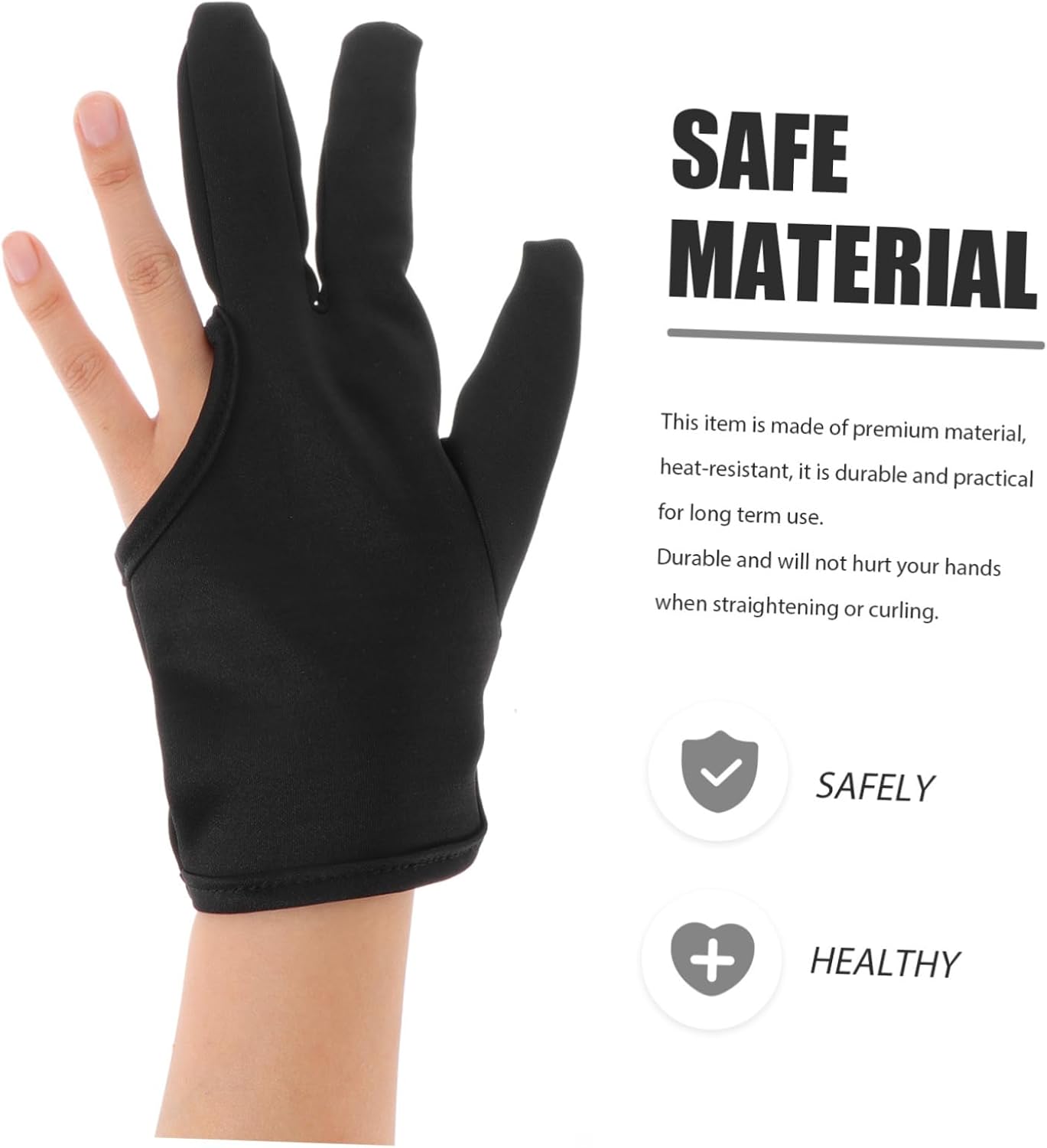 2Pcs Heat Resistant Hair Styling Finger Mitts for Perming Curling Elastic Wrist Design for Professional Home Use Hairdressers and Styling Enthusiasts