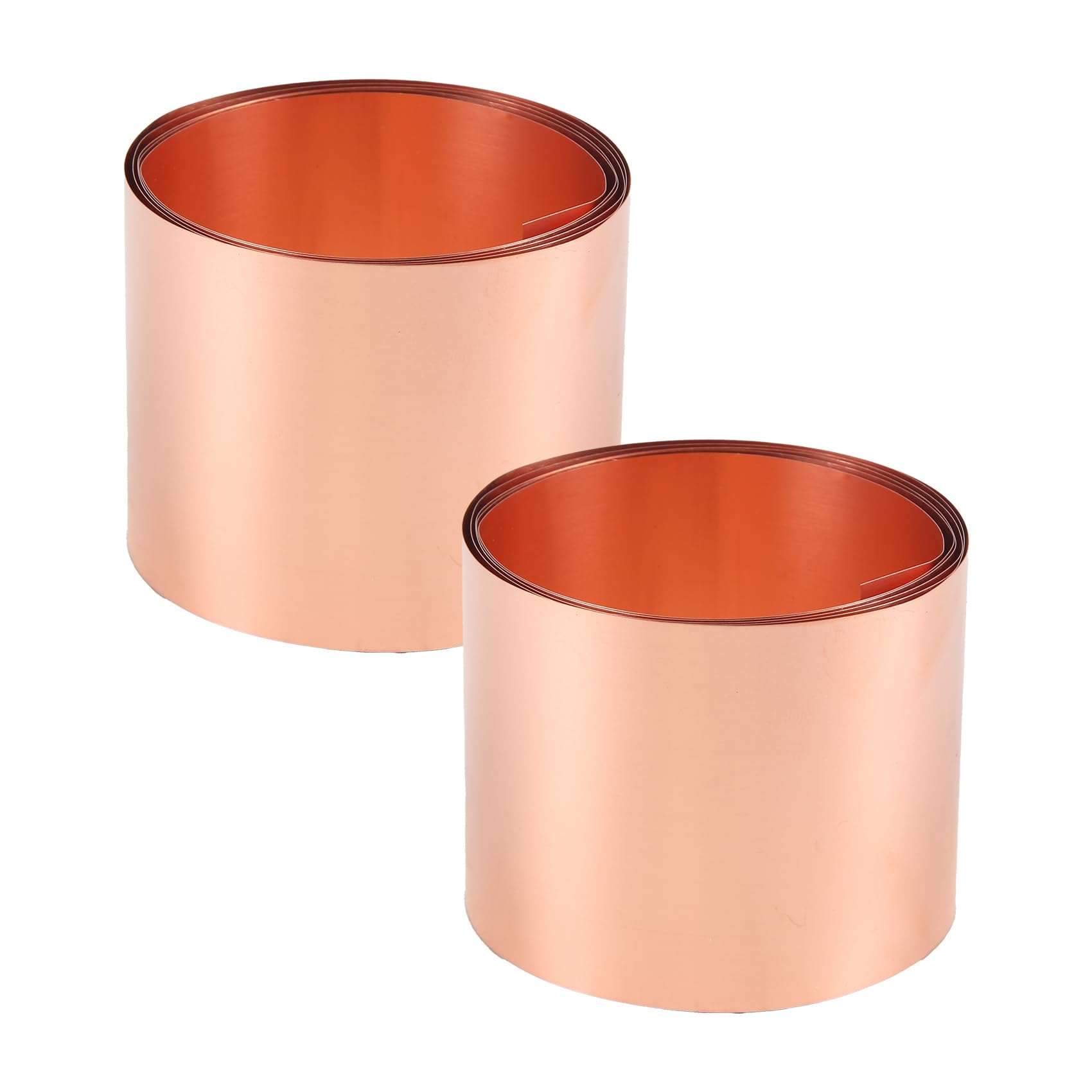 Fuhjythy Copper Sheet Roll, Metal Foil Plate 1000Mm X 50Mm X 0.1Mm 2Pcs