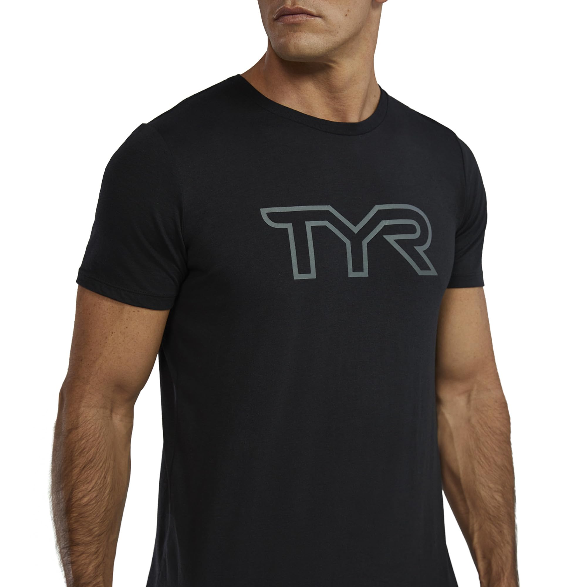 TYR Ultrasoft lekka koszulka z krótkim rękawem z dużym logo Tech