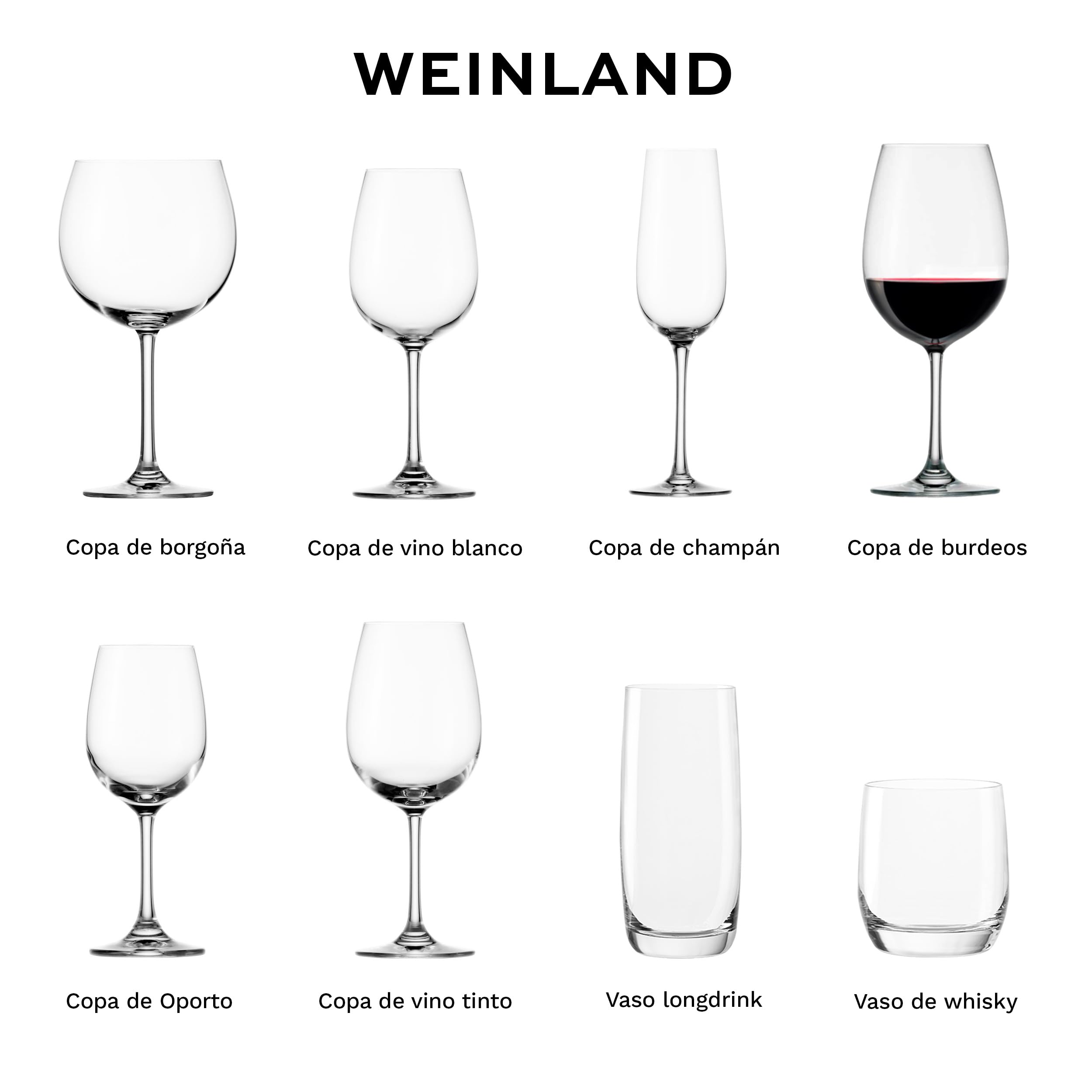 Stölzle Lausitz Copas de Vino Bordeaux Weinland Set de 6, 540ml – Elegantes Copas de Cristal para Vino Tinto – Ideales para Vinos Potentes, Aptas para Lavavajillas, Fabricadas en Alemania