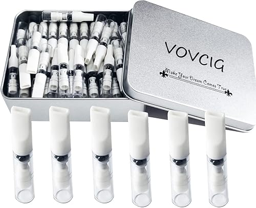 VOVCIG Filtros de cigarrillos, filtros desechables actualizan y alargan, los filtros de tabaco de cristal nanomineral de doble propósito son