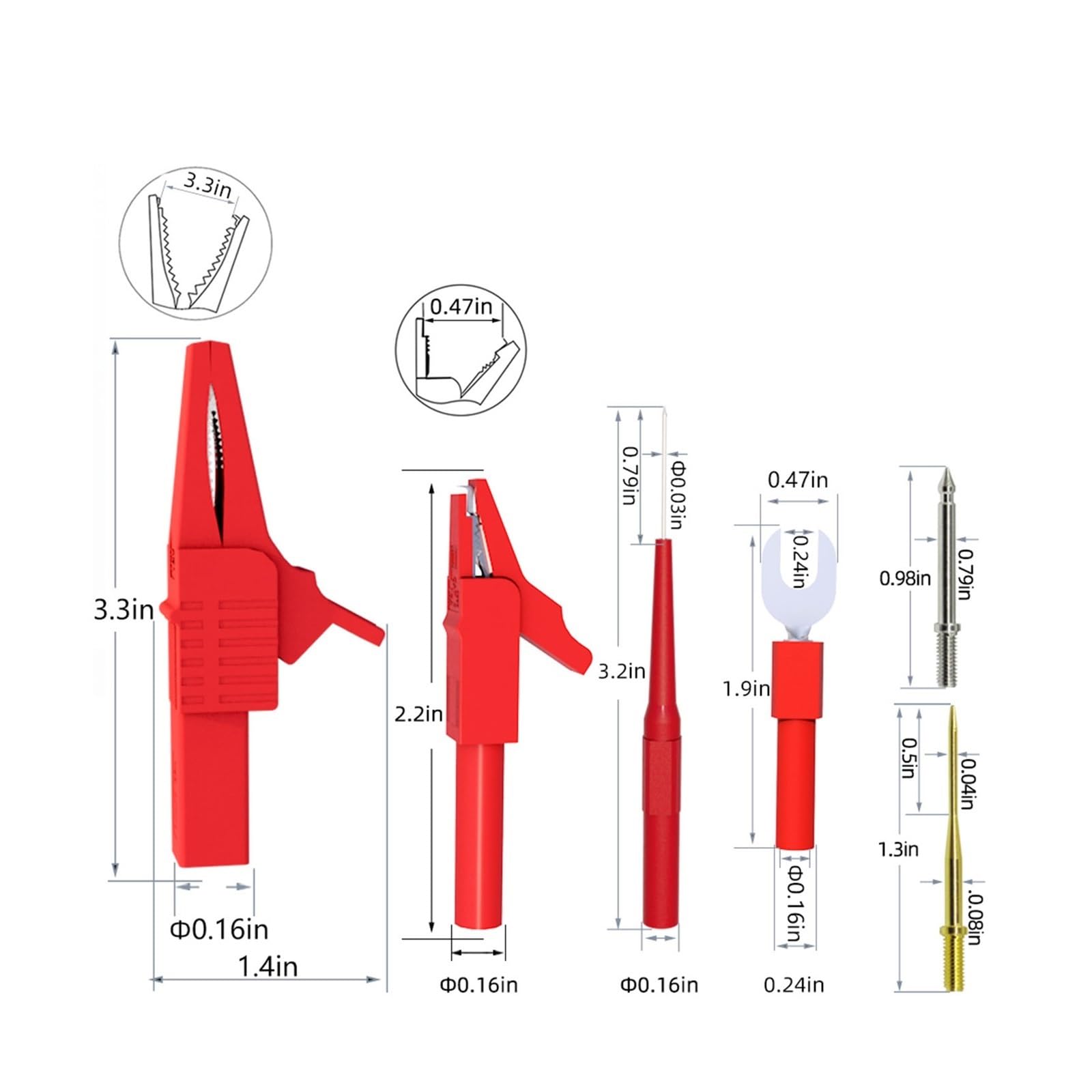 Kit de cables de prueba for multímetro P1300F, 28 Uds., pinzas de cocodrilo, sondas de prueba flexibles de alto voltaje, Clip de prueba de perforación de aislamiento