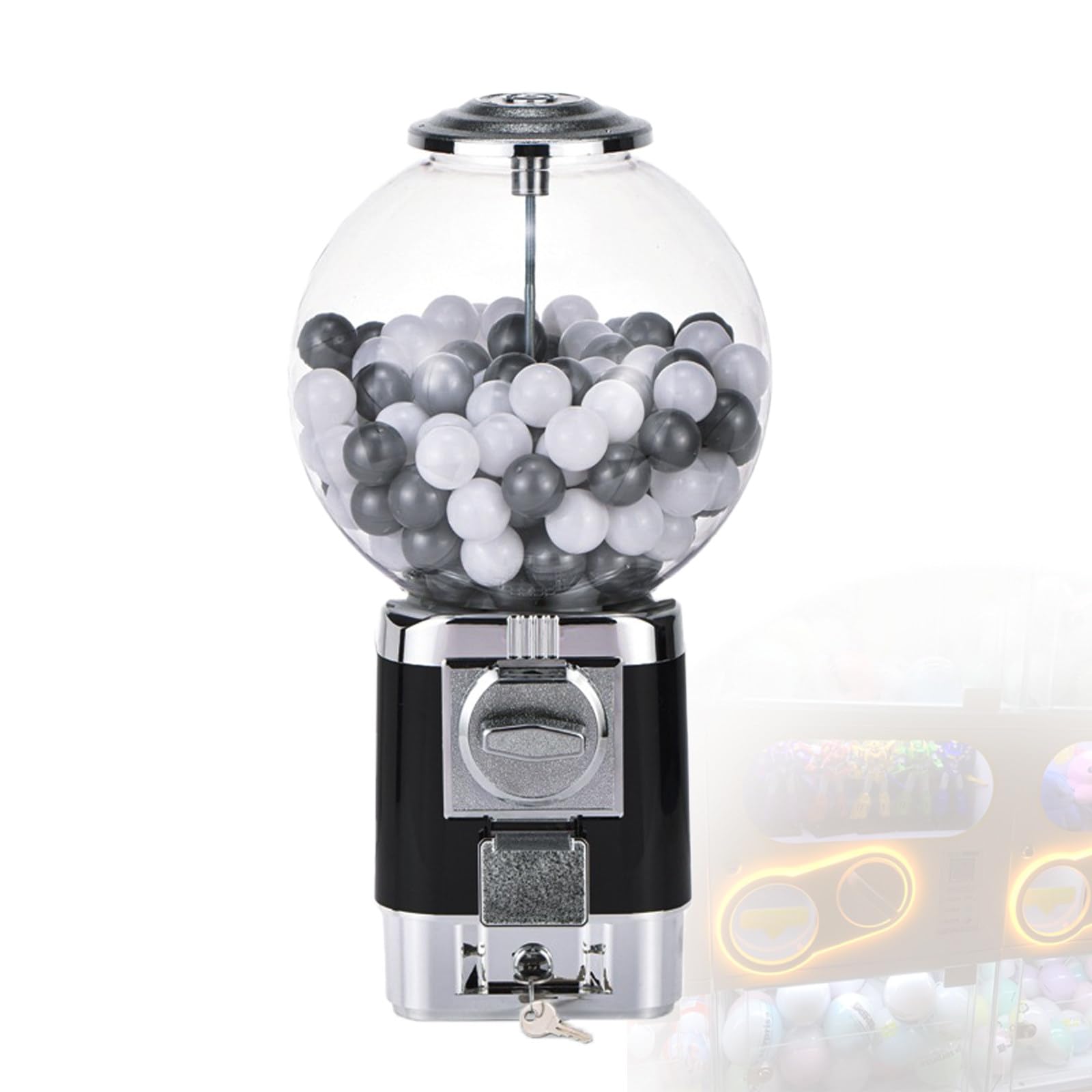 MáQuina Expendedora con CajóN Y 200 Bolas, De CáPsulas, con Capacidad para 240 CáPsulas De 3,2 Cm para Oficinas, CafeteríAs Y Supermercados. Black-Emptycapsuleshell
