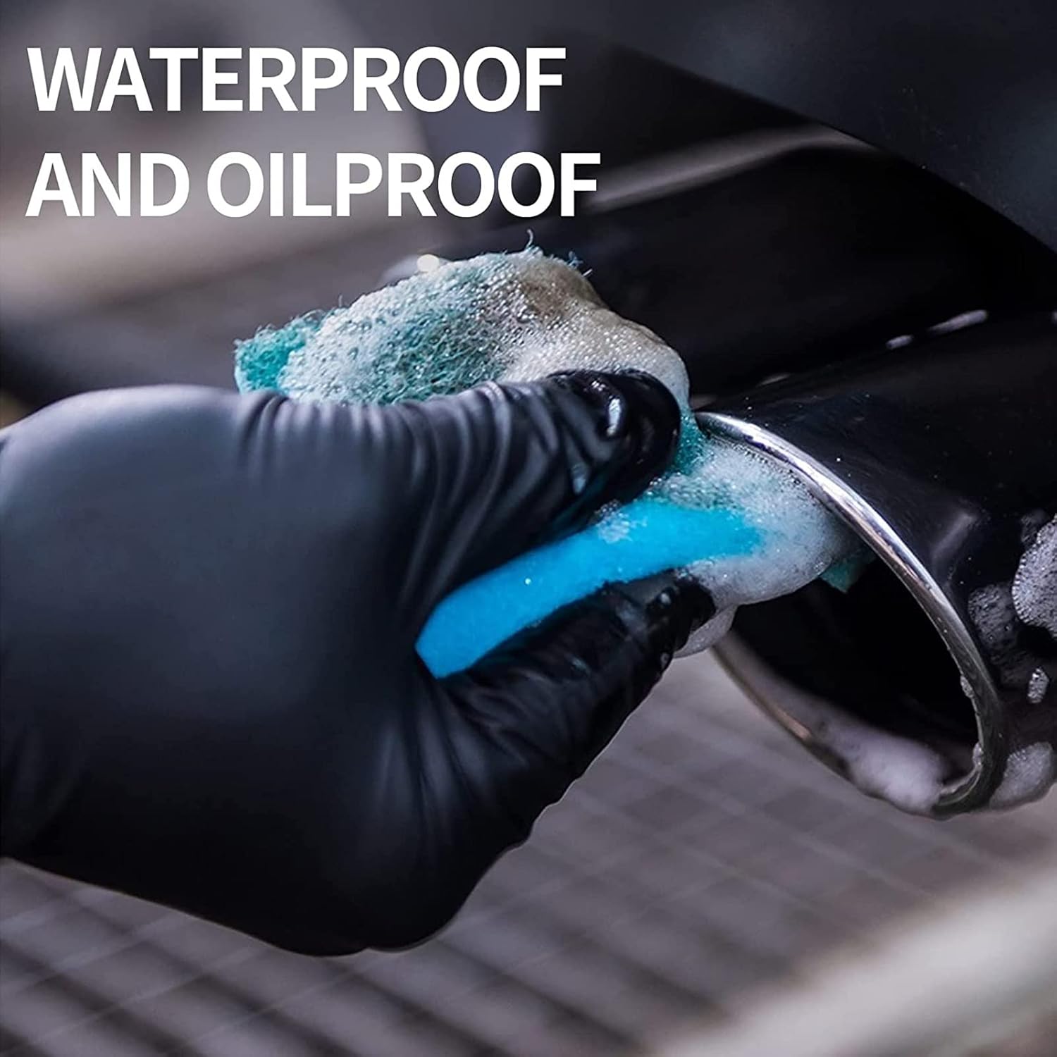 Intco Basic Medical BLACK Nitrile Exam Gloves, 5 Mil,- Latex-Free & Powder-Free, Case of 1000 (Small-1000)