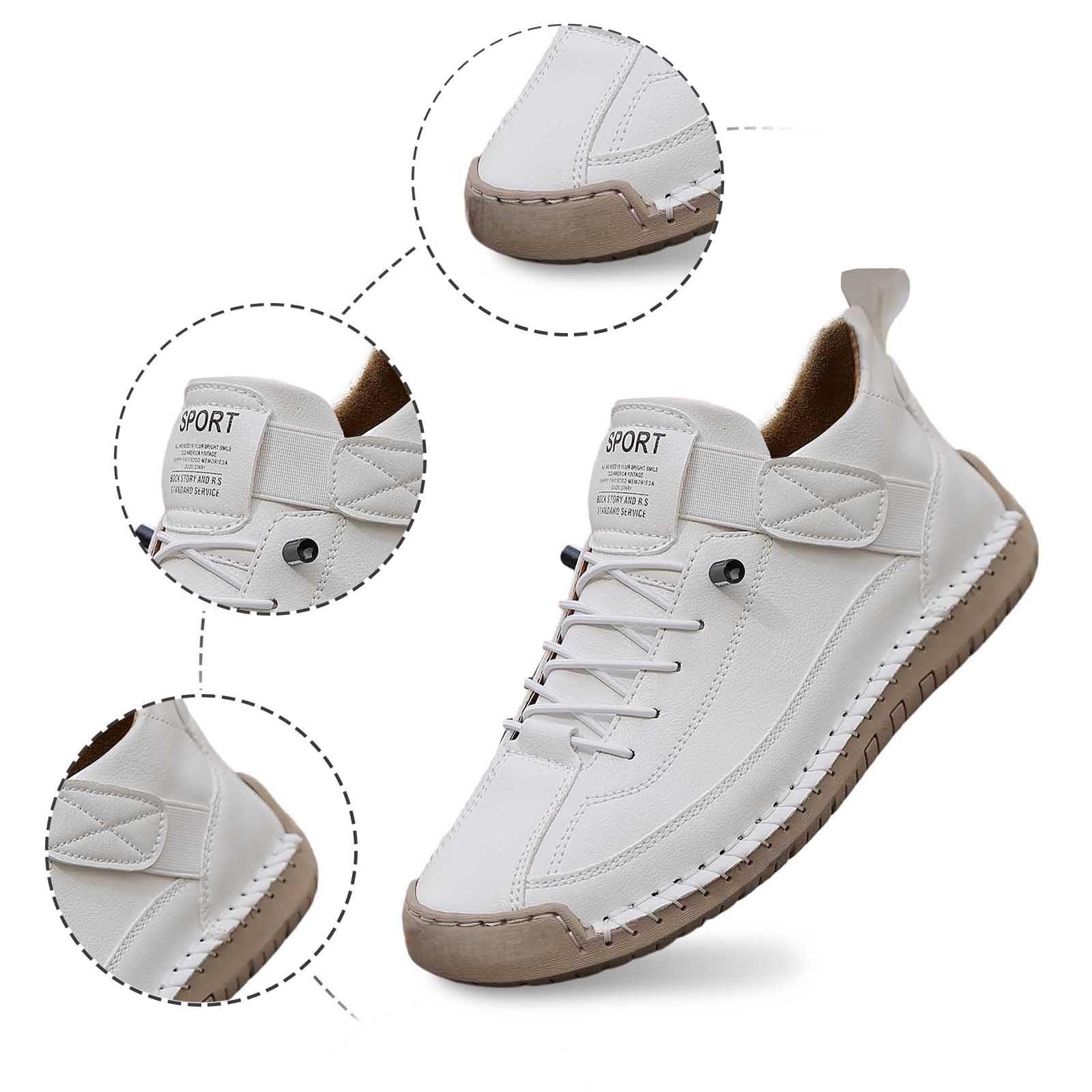 Scarpe da ginnastica da donna senza lacci stile a piedi nudi scarpe da passeggio casual vestibilità larga leggere traspiranti scarpe ortopediche rosa, bianco, 38.5 EU