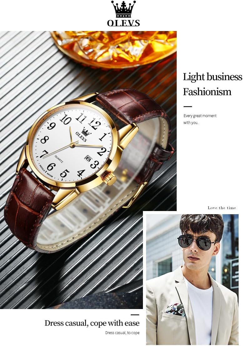 OLEVS Men's Watch,Classic Silver Watches for Men, Waterproof Stainless Steel Roman Numbers Men's Watch Easy to Read - Image 8