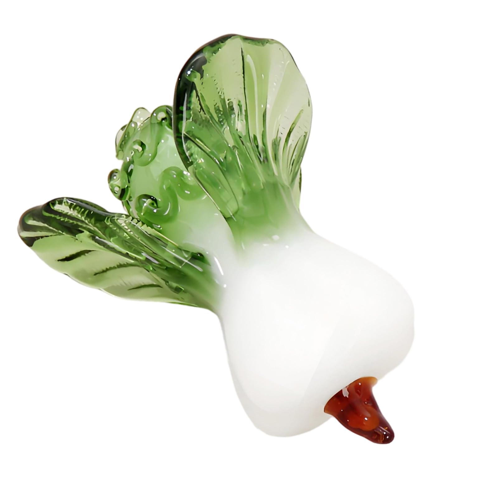 Osniyaw C Glass Hinese Abbage Statue, Green Vegetable Figurine, Ornament For Bookshelves, Exhibition And Interior Decoration, Glass Hinese Abbage Ornament