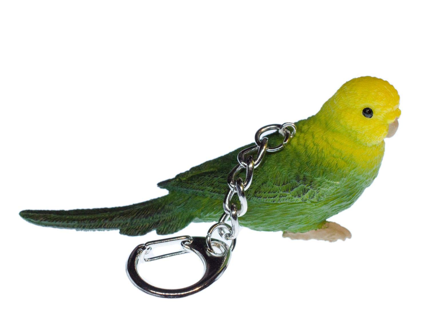 Miniblings Budgie Key Ring Chain Bird Green