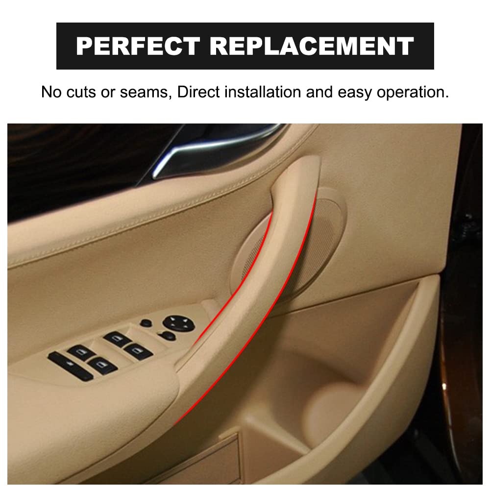 2 x Maniglie per interni auto ABS per pannello interno sinistro e destro compatibile con bracciolo per B-MW X1 E84 2010-2016 - Beige