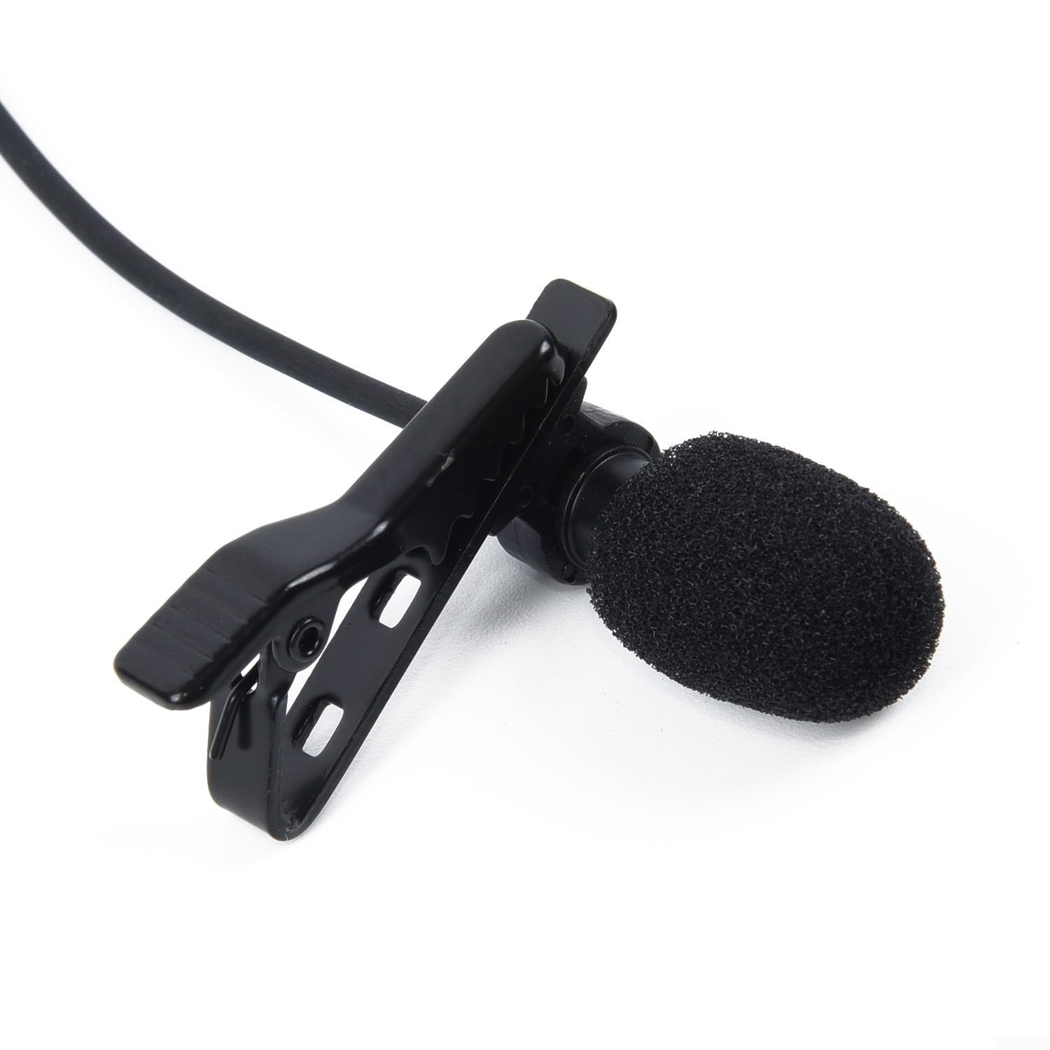 Micro cravate 3,5 mm à clipser pour téléphone portable, PC, tablette, enregistrement omnidirectionnel avec protection contre le vent et étui