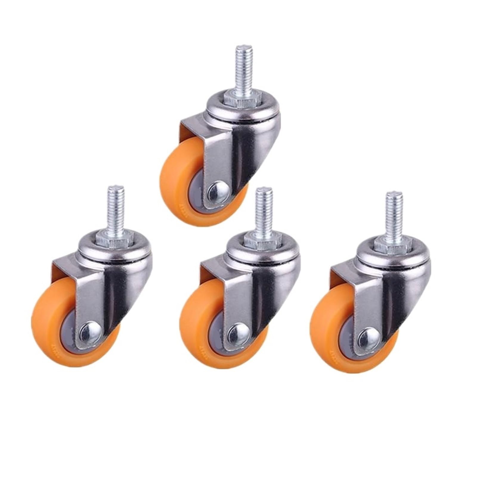 MXXDMOPD 4 Pieces/lot 1.5 inch Screw casters Orange PP Furniture Wheels Silent Display Cabinet Speakers(F)