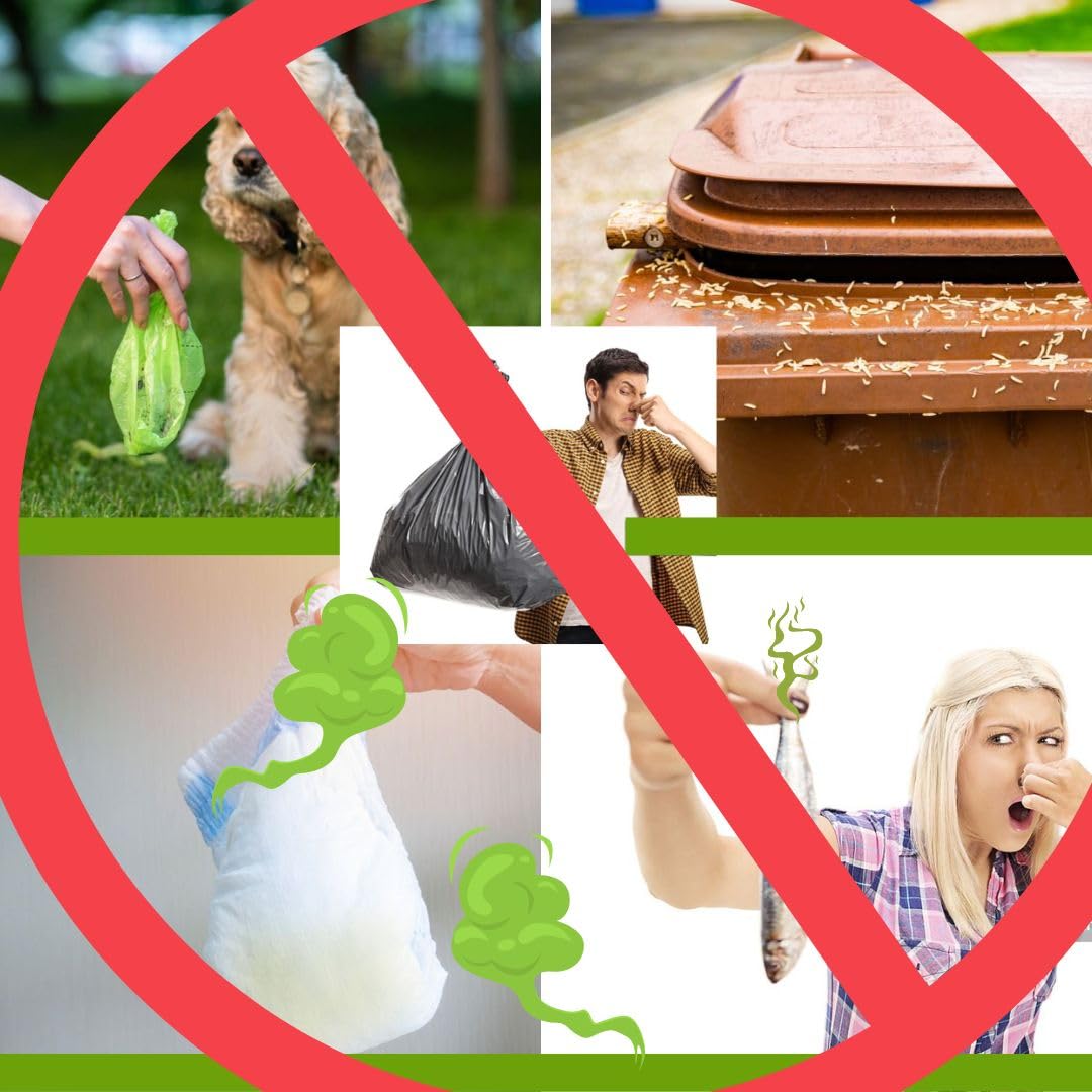 SealRay Carbon Seal for Outdoor Trash Can - Odor Neutralizer With Fragrance - Trash Can Odor Control. Fits All Outdoor Trash Containers With Lids. For All Outdoor Garbage Cans With Wheels