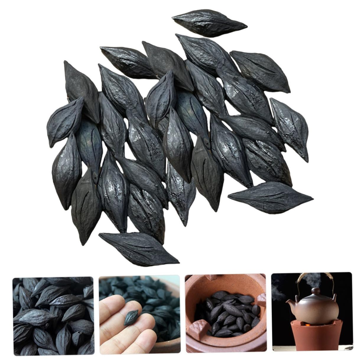 BESTonZON Carbone per Fornelli da Cucina e Stufa a Carbone da Esterno 500g Domestico Portatile per Grigliare Riscaldamento e Campeggio All'aperto Accendifuoco Resistente per Barbecue