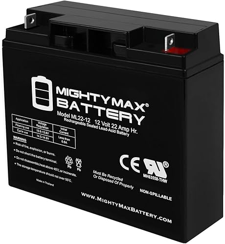 Mighty Max Battery Batería de 12 V 22 AH que reemplaza a Solar Booster Pac ES1217, ES1230, ESP5500