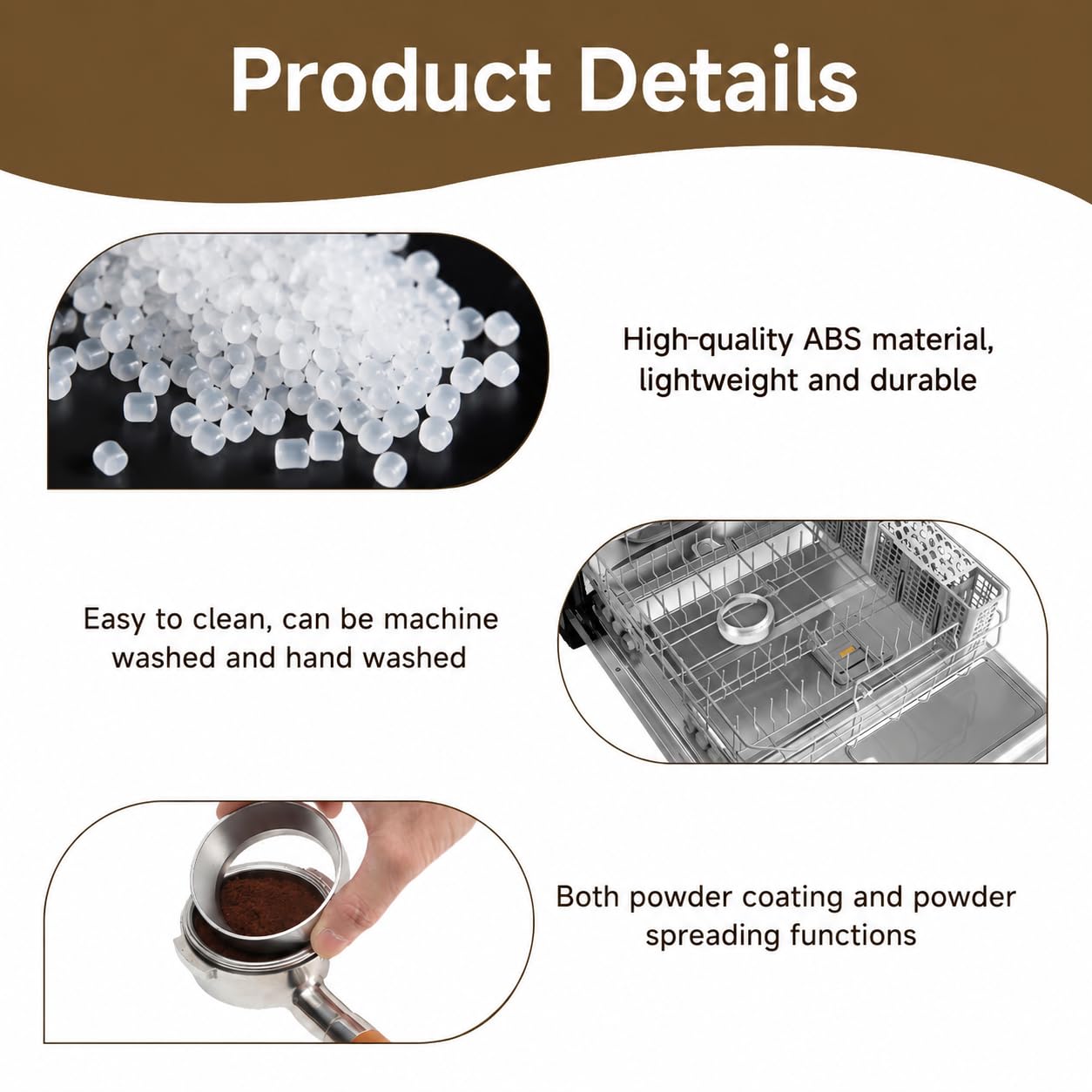 Anillo Dosificador Café 51mm Magnético, Embudo Dosificador de ABS para Portafiltro Espresso, Accesorio Barista Antisalpicaduras, Aro Dosificador para Cafetera Espresso