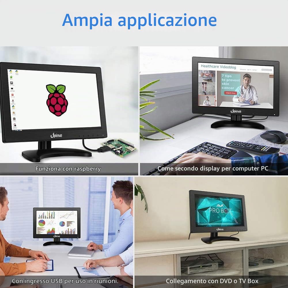 11.6 pollici Monitor CCTV Display Sicurezza Schermo telecamera di sicurezza Multifunzione HDMI AV BNC VGA Ingresso interfaccia USB monitor del computer 1920 x 1080 Full HD