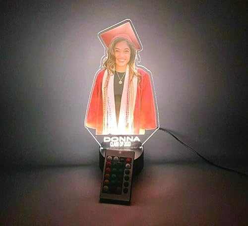 Miniatura 9 de MIRROR MANIA Tu foto personalizada con imagen impresa UV en luz nocturna de alta calidad LED personalizada grabada gratis mesa lámpara con control