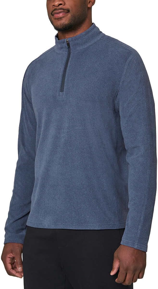 Mondetta Men’s Quarter Zip (M, Navy)
