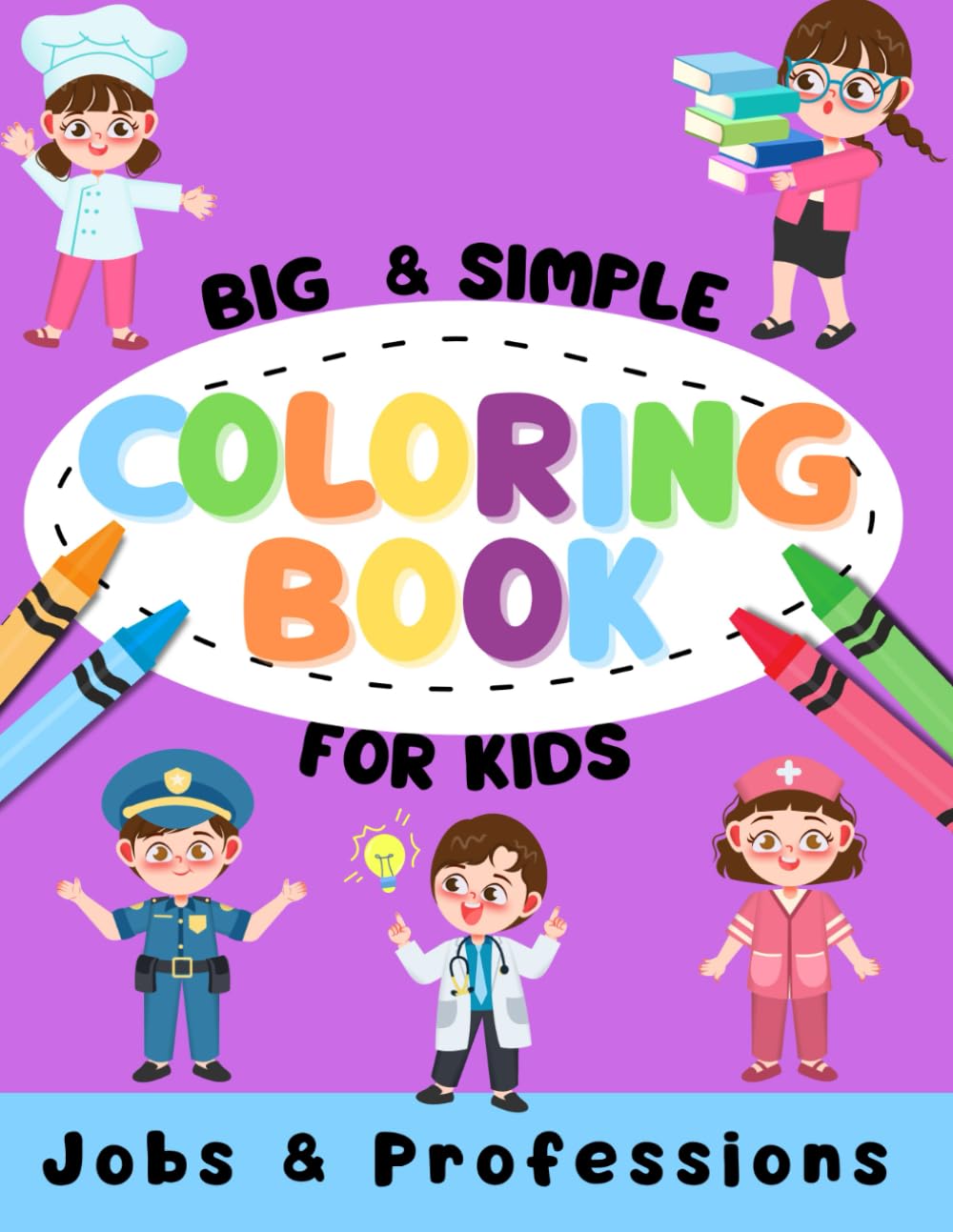 Coloring book for kids - professions