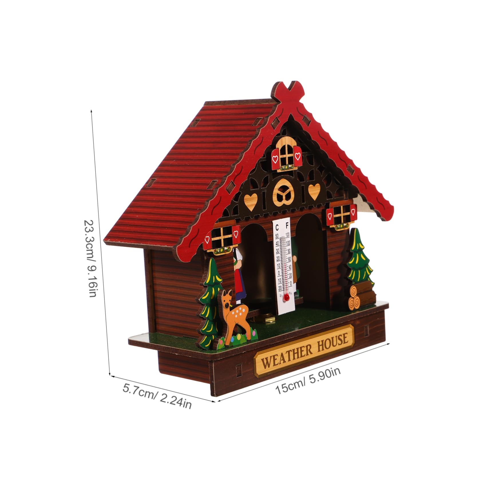 Barometro da Parete in Legno per Casa, Elegante, Accurato | Misurazione Temperatura e Umidità, Stile Decorativo da Interno, Soluzione per Ambiente Domestico