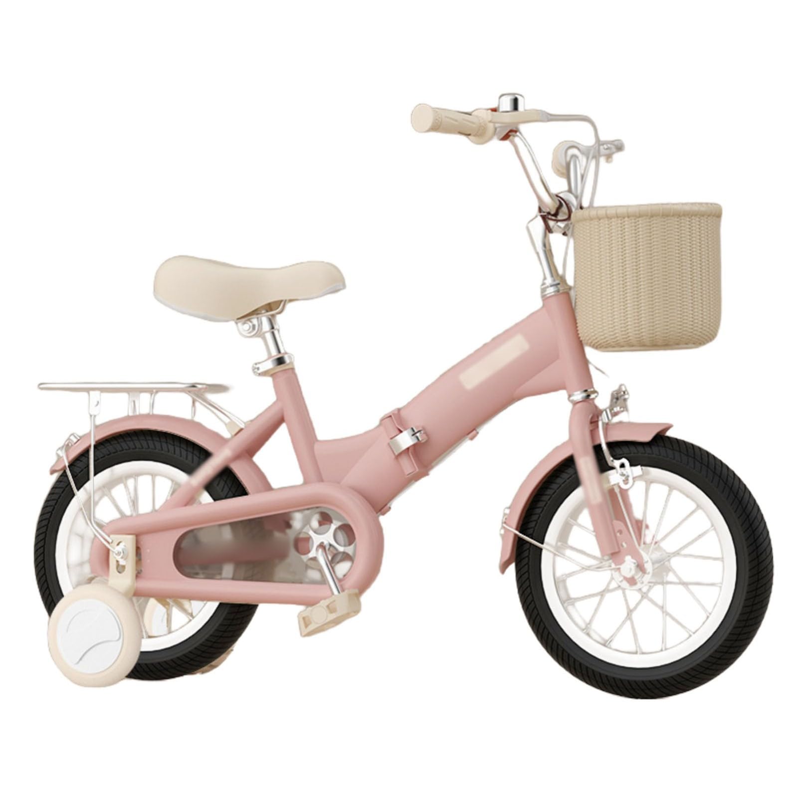 Bicicleta Plegable para Niños De 3 A 12 Años con Frenos Dobles Delanteros Y Traseros Y Amortiguación, De 12, 14, 16, 18 Y 20 Pulgadas, con Ruedines